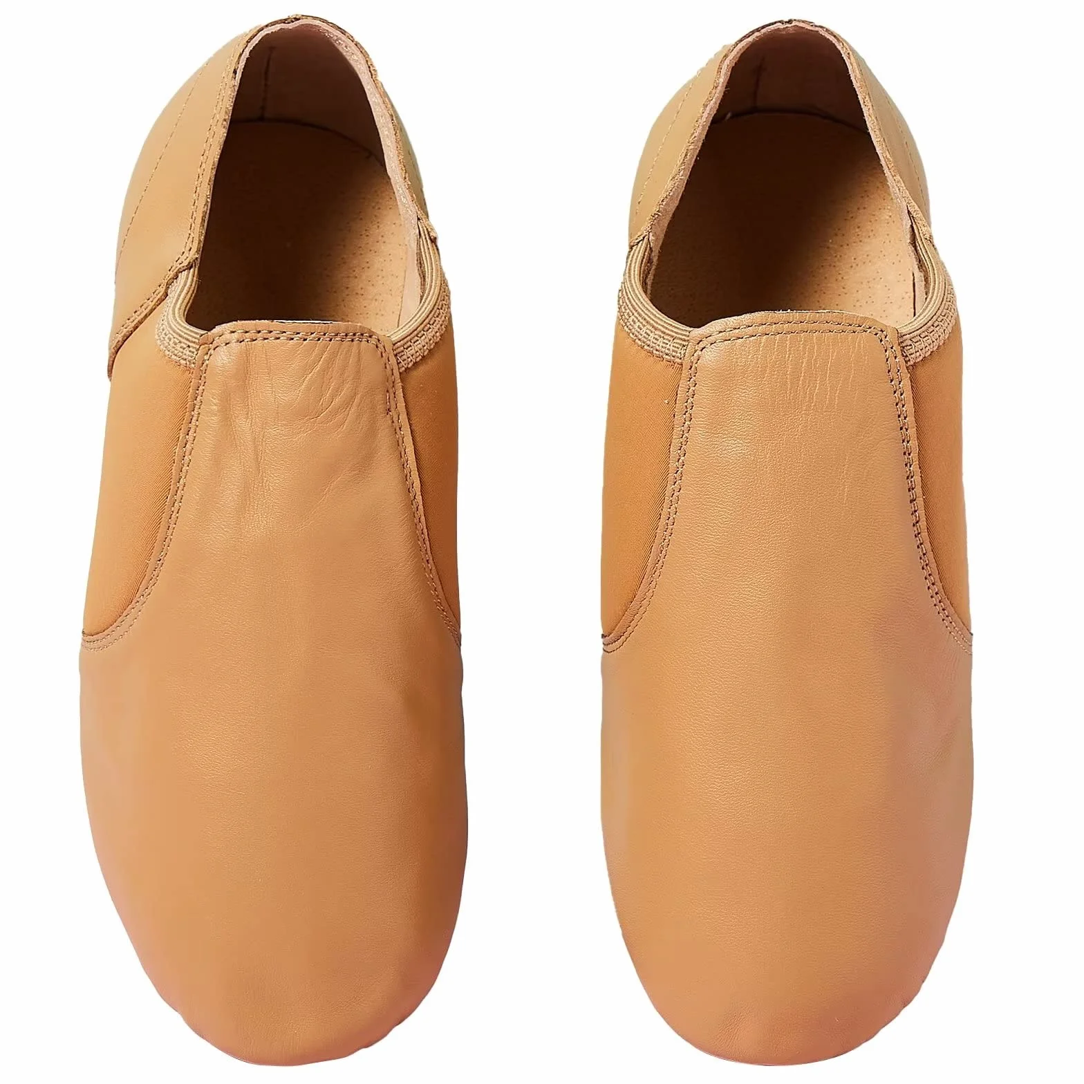 Buty do Tańca Jazzowe Prawdziwa Skóra Czarne Brązowe Wsuwane Sznurowane