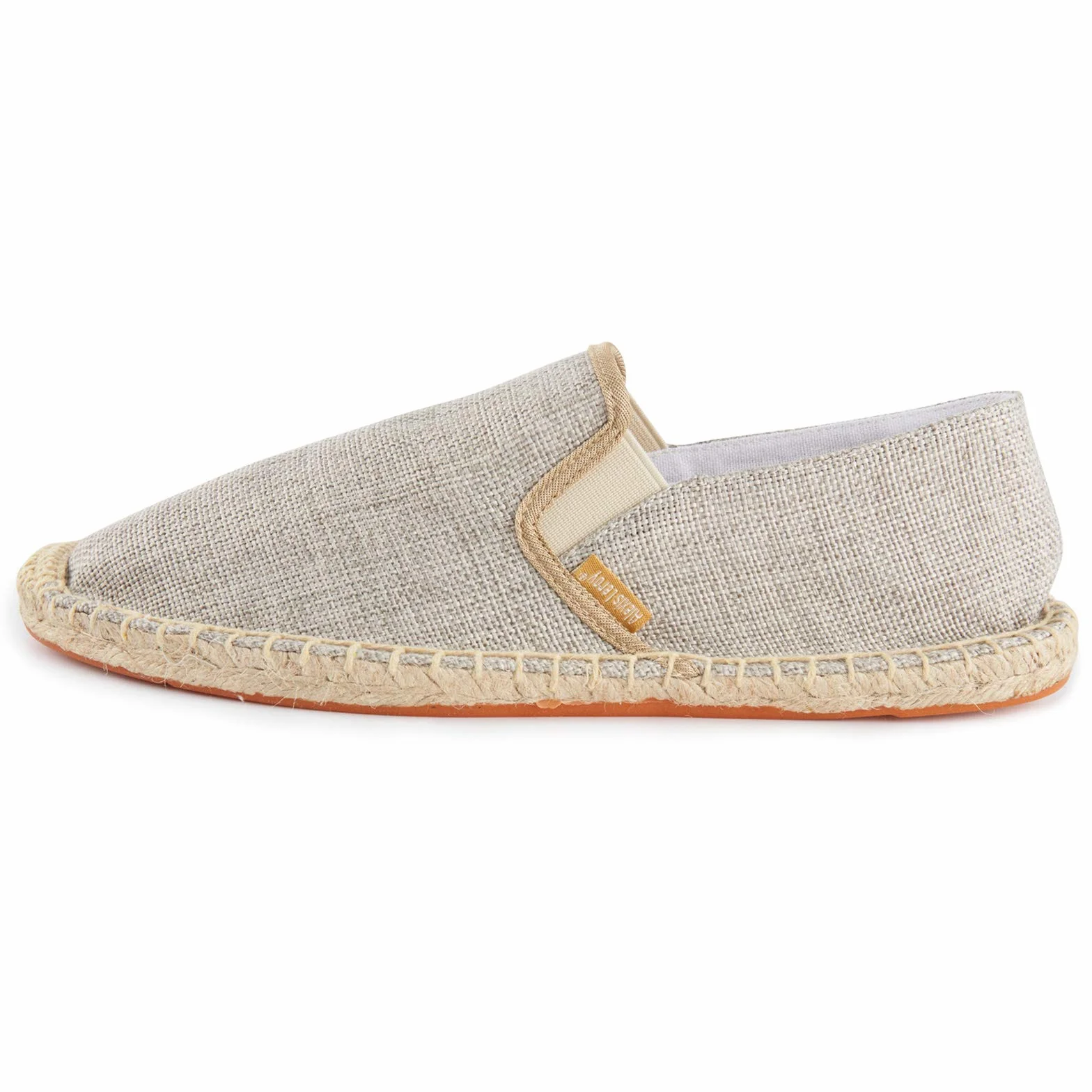 Alexis Leroy Jednolity kolor Slipper Espadryle Męski Flats Slip-On z płótna żaglowego Beżowy 45 EU
