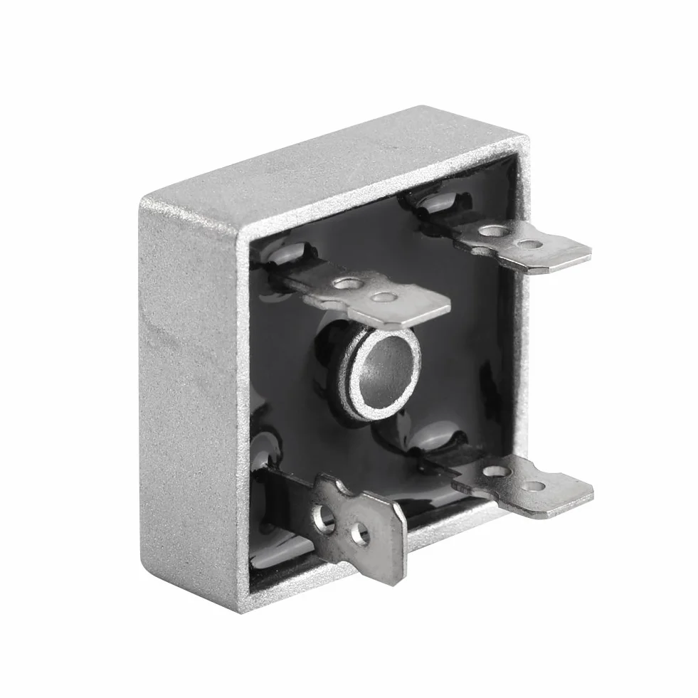10 sztuk KBPC5010 50A 1000V Heavy Duty metalowa obudowa elektroniczny jednofazowy diodowy mostek prostowniczy opakowanie wielokrotnego użytku socialme-eu