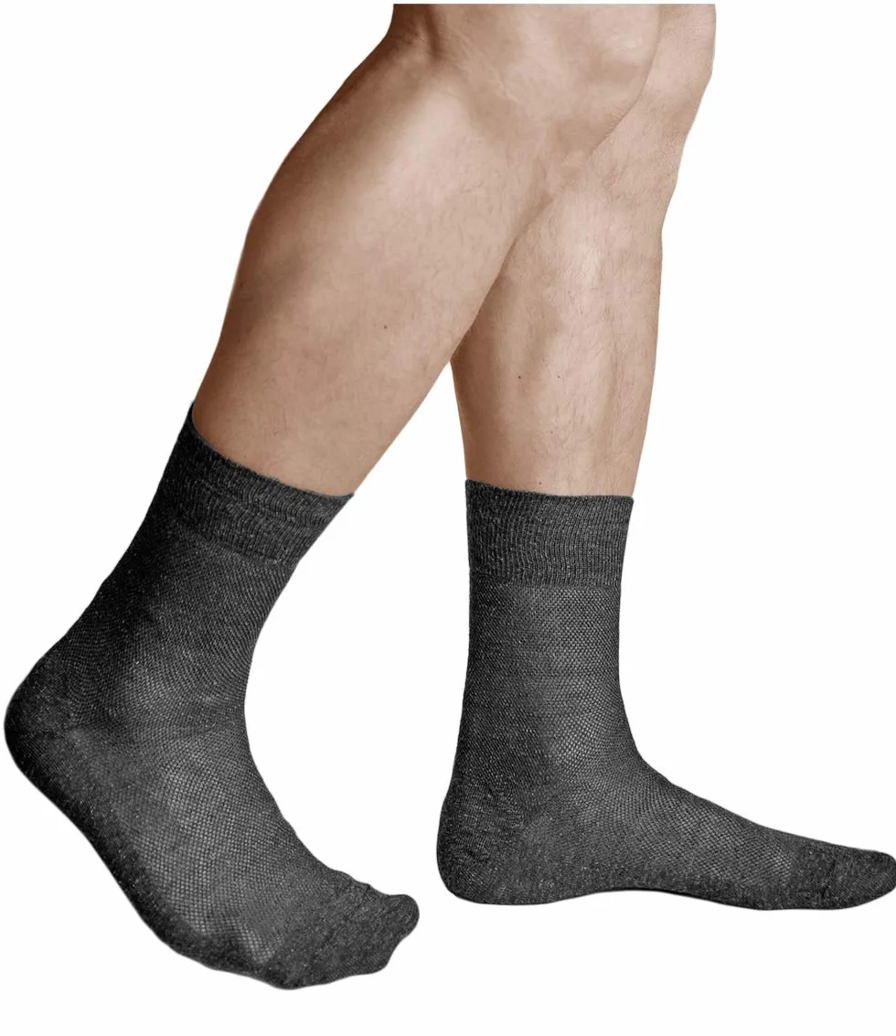VITSOCKS Skarpety Lniane Bawełniane na Lato Męskie (3 PARY) Oddychające Cienkie Lekkie
