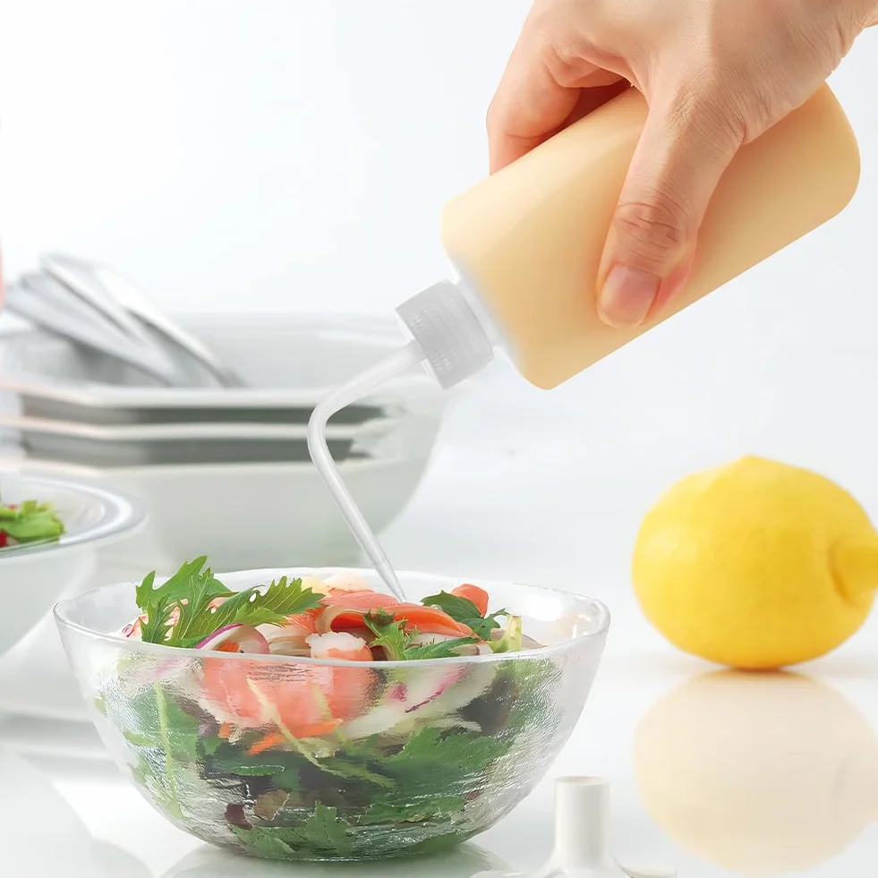 Przezroczysta butelka do mycia, 3 sztuki 500 ml Plastikowe konewki z lejkiem, butelka do wyciskania, do ogrodu, podlewania roślin, laboratorium, domu