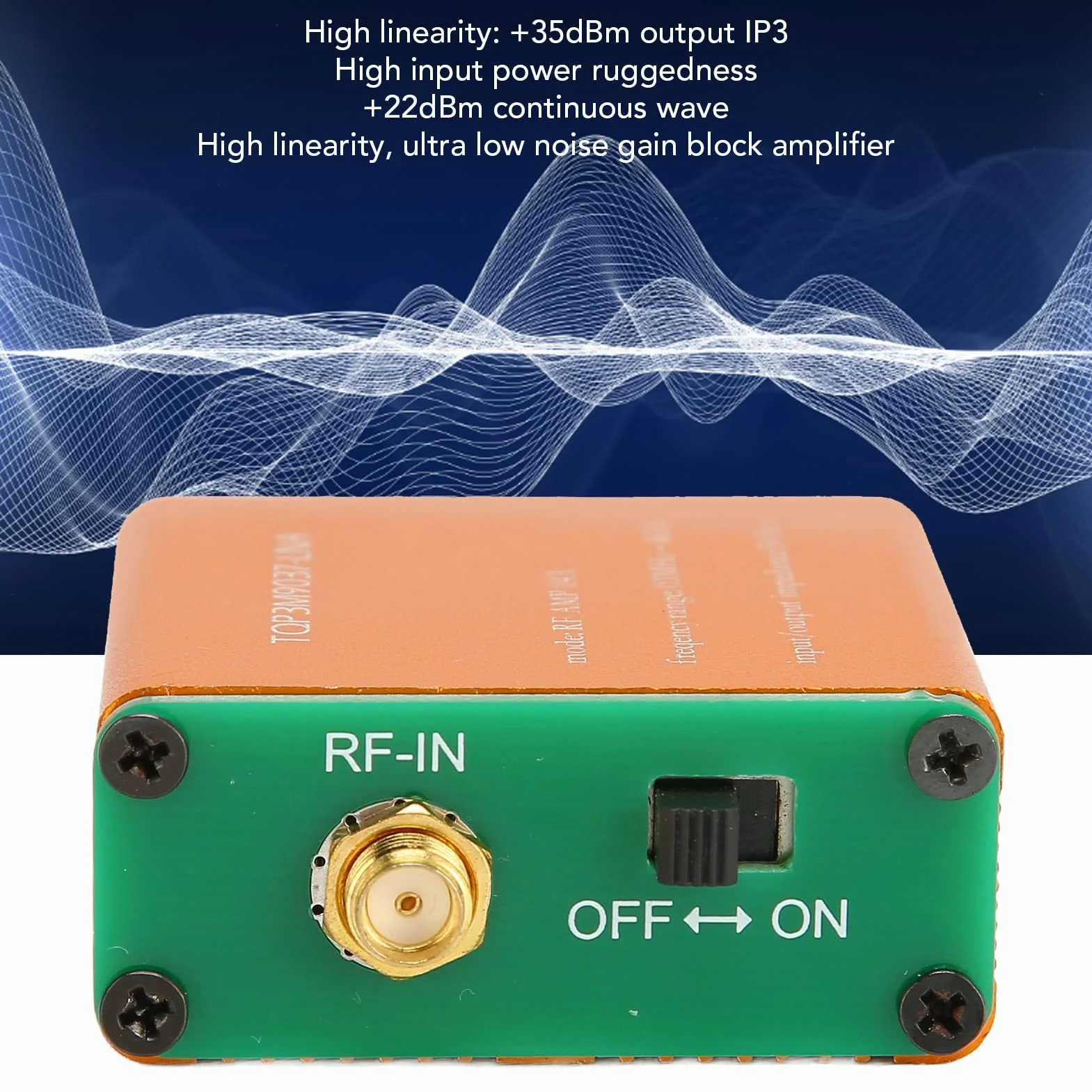 Niski poziom szumów 0,1 MHz 6 GHz, wzmacniacz LNA 20 dB z wysokim wzmocnieniem do krótkofalowych radia FM HF, moduł przedwzmacniacza mocy, gniazdo SMA (dostarczany bez baterii)