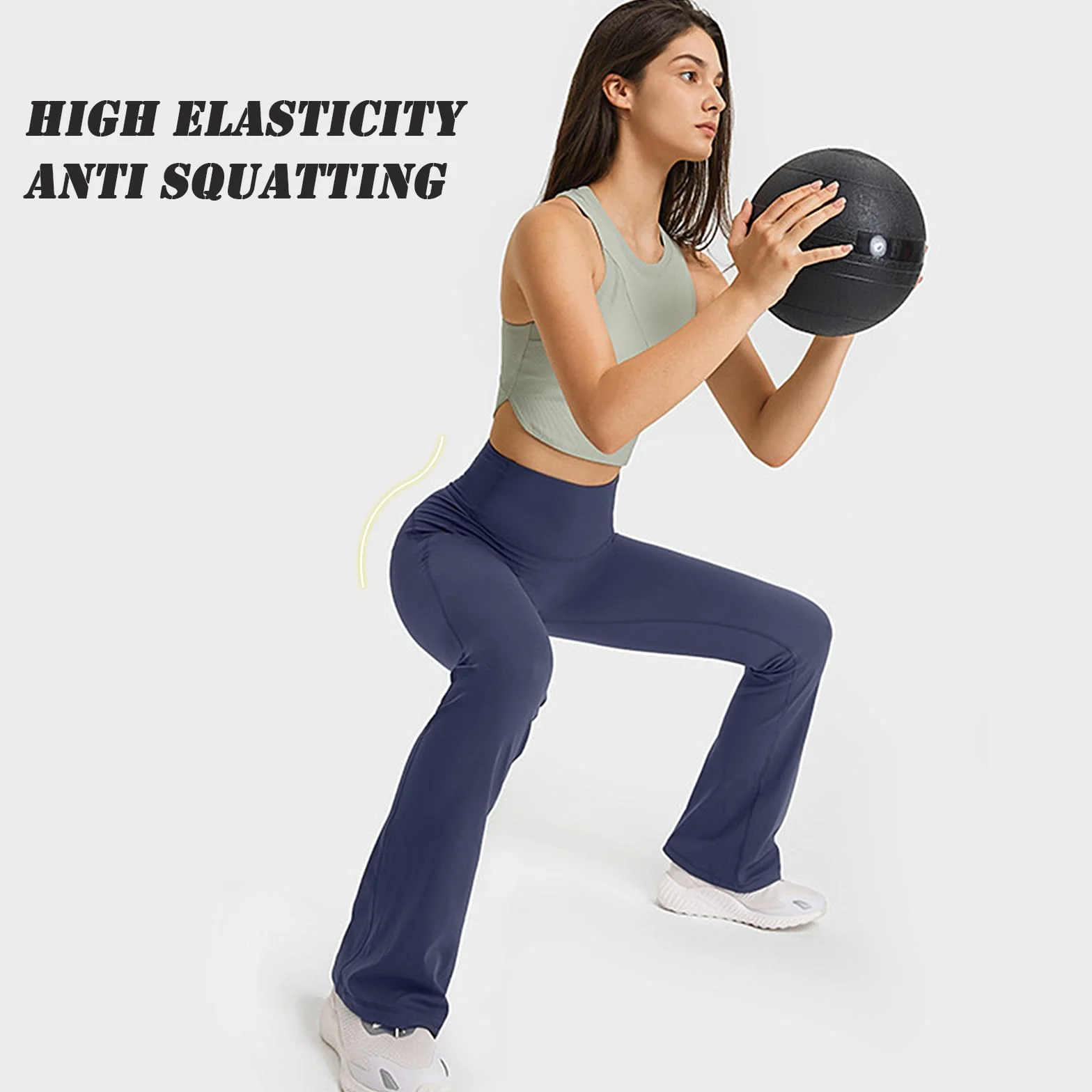 Damskie legginsy sportowe Push Up z wysokim stanem do jogi siłownia fitness
