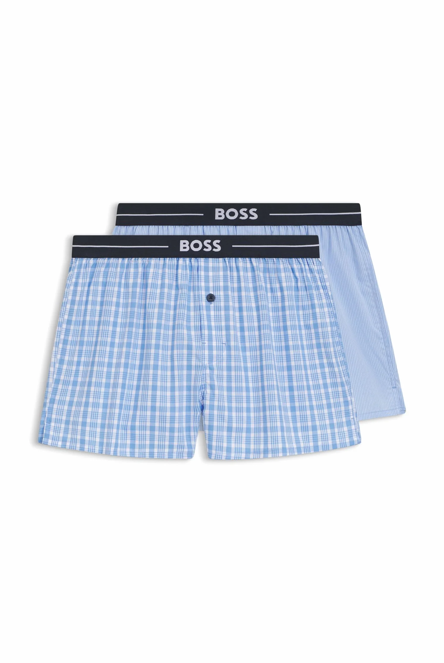 BOSS Męskie spodnie piżamowe 2P Boxer Shorts EW, New - Open Blue471, XL
