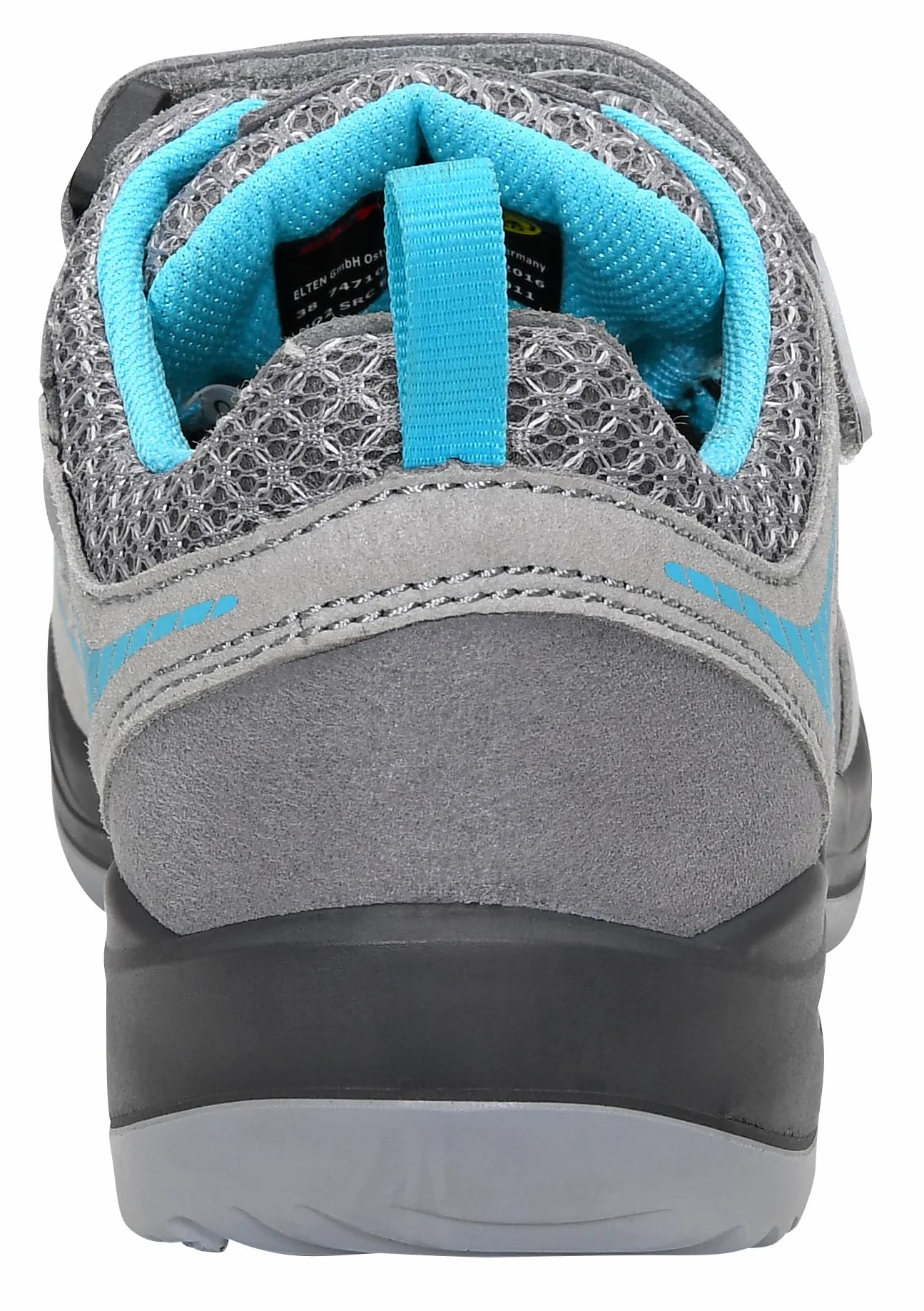 ELTEN Kobiety Elten Sicherheitsschuhe Mila Aqua Easy Esd S1, Damen, Sportlich, Leicht, Grau/Aqua, Stahlkappe, Klettverschlussbuty ochronne