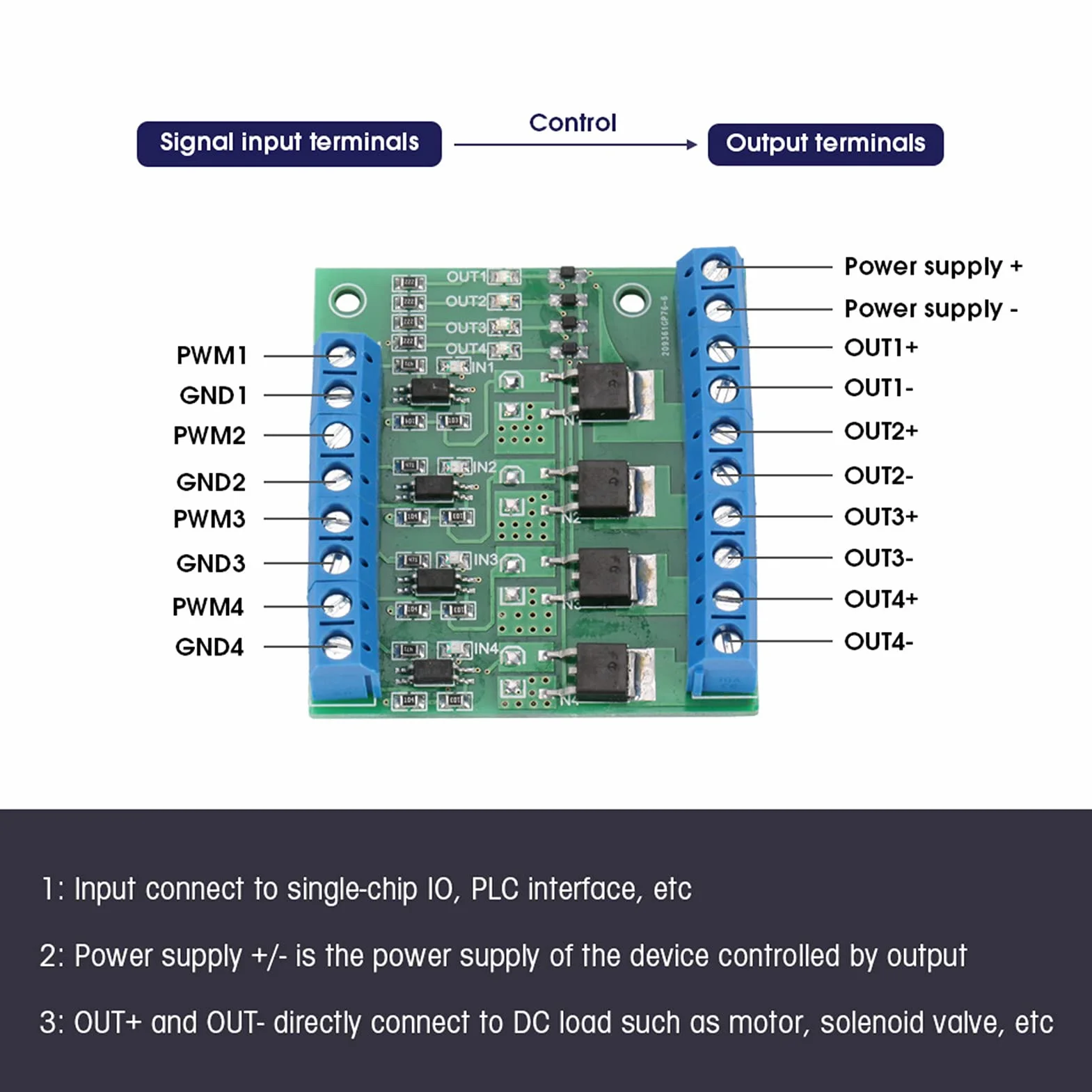 Pwm Fet Mosfet 3 4 Kanałowy Pwm 4 Kanałowy moduł Mos Fet Płytka Wzmacniacza Płytka Sterownik Moduł 3 20V do 3,7 27Vdc 10A