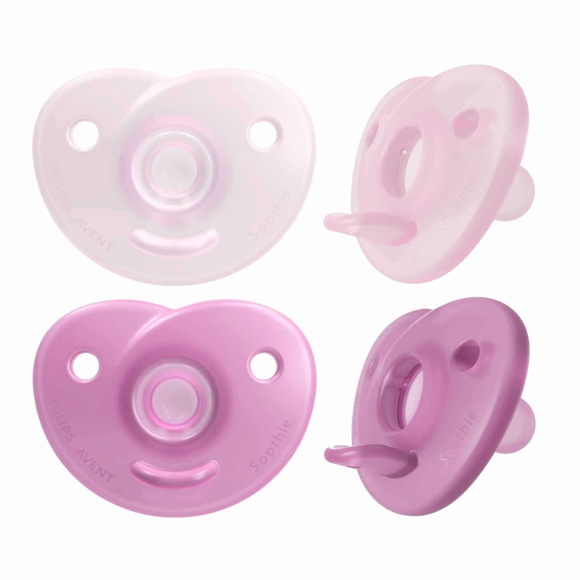 Philips SCF099/27 smoczki Avent Soothie z silikonu z jednego kawałka silikonu, elastyczny smoczek zmniejszający nacisk na zęby i usta, nie zawiera BPA, w pudełku do sterylizacji
