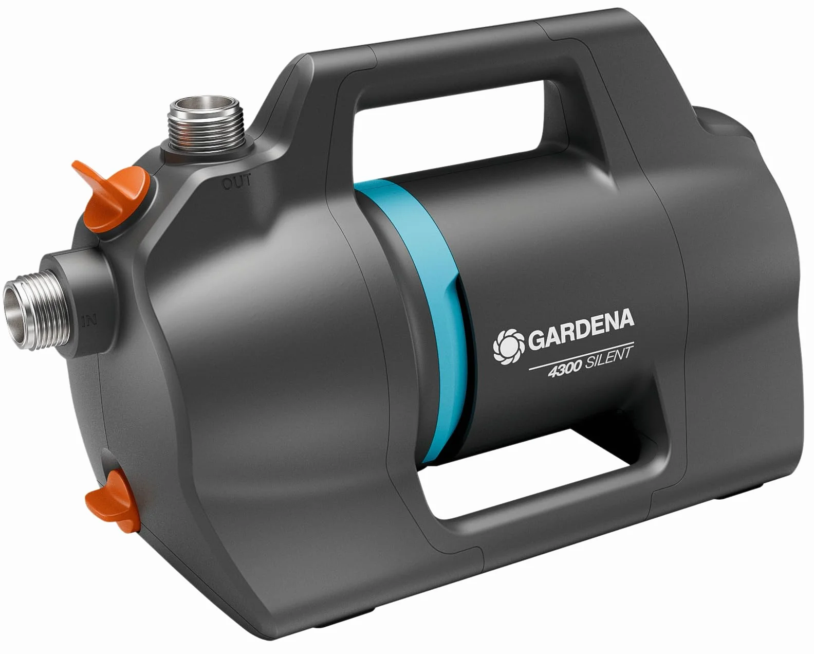 Gardena pompa ogrodowa 4300 Silent: Cicha pompa nawadniająca z innowacyjną obudową, tłoczenie 4300 l/h, silnik 650 W, podwójny system uszczelek, energooszcz. i wodotrwała (9056-20)