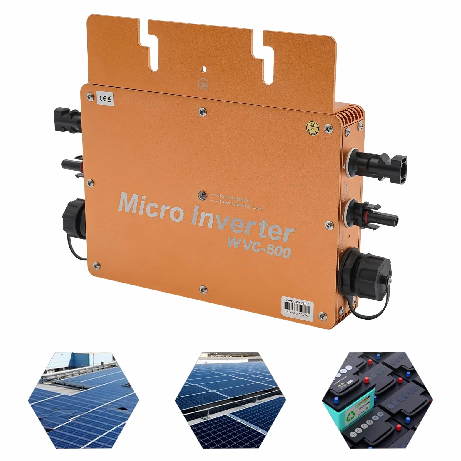 WVC-600 W falownik mikro-słoneczny MPPT przetwornica napięcia, wodoszczelność IP65, Solar Power Grid Tie Micro falownik do systemów wytwarzania prądu (nie jest to funkcja komunikacji)