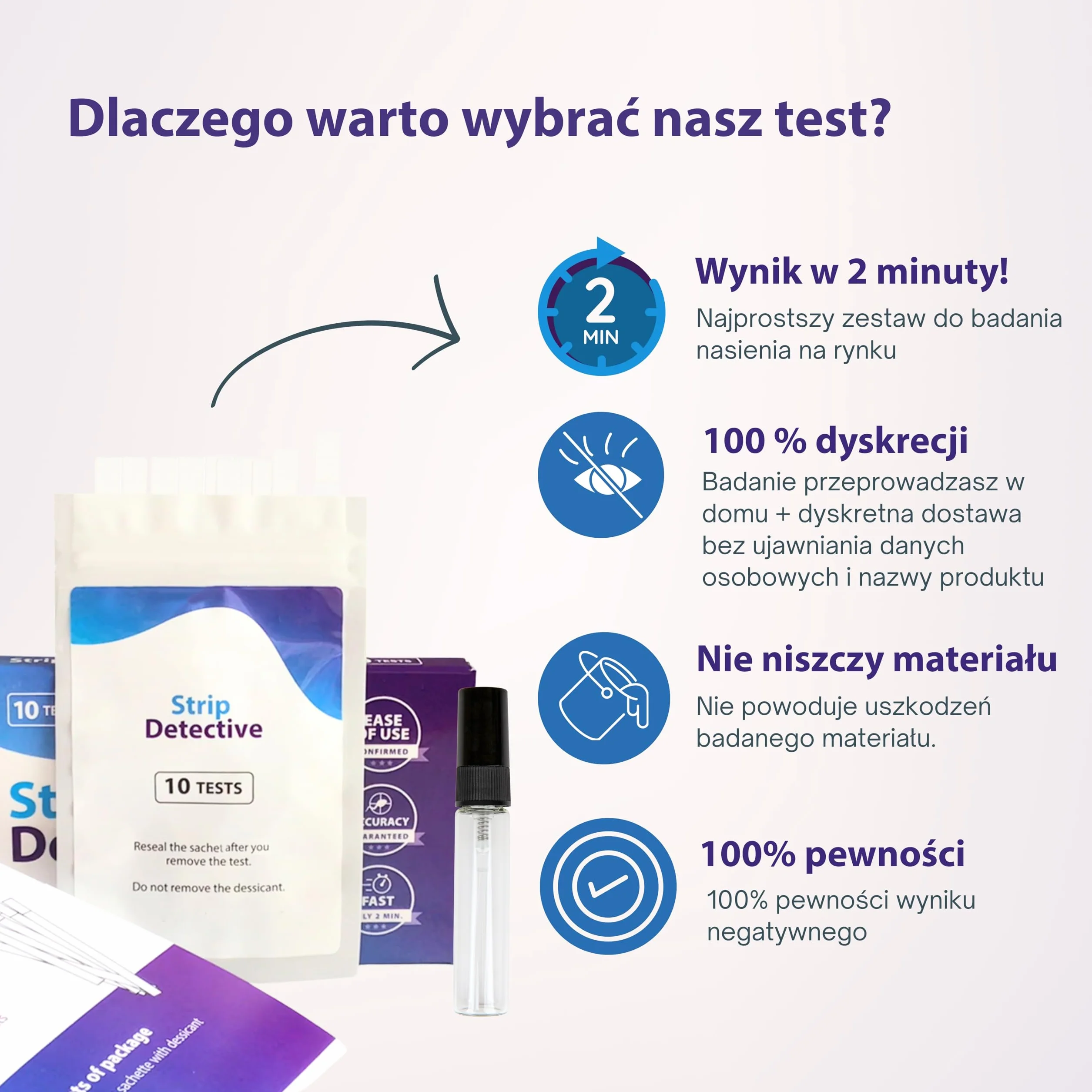 Test wykrywający nasienie Strip Detective - Test Zdrady 10szt w opakowaniu