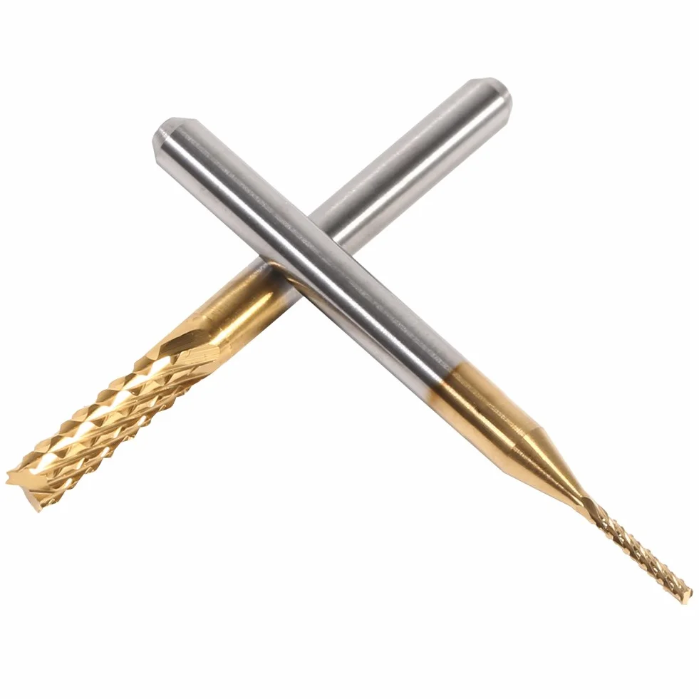 10 Szt. Narz?dzia Do Frezowania Cnc Z W?glików Spiekanych 1.0-3.0mm Frez Trzpieniowy Pokryty Tytanem