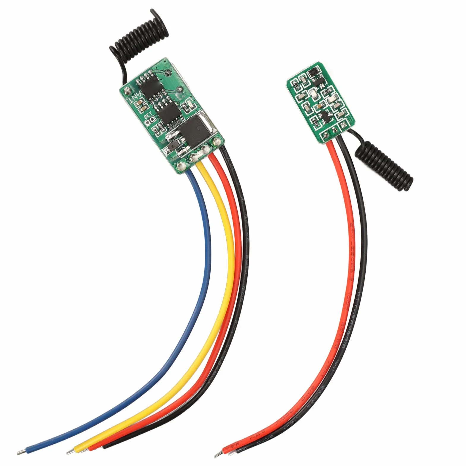 Zestaw Przełączników Zdalnego Sterowania RF, w Tym Odbiornik DC6V do 36V i Nadajnik DC5V do 24V Mini Przełącznik RF Bezstykowa Mała Płytka PCB 433MHz do Drzwi ściennych