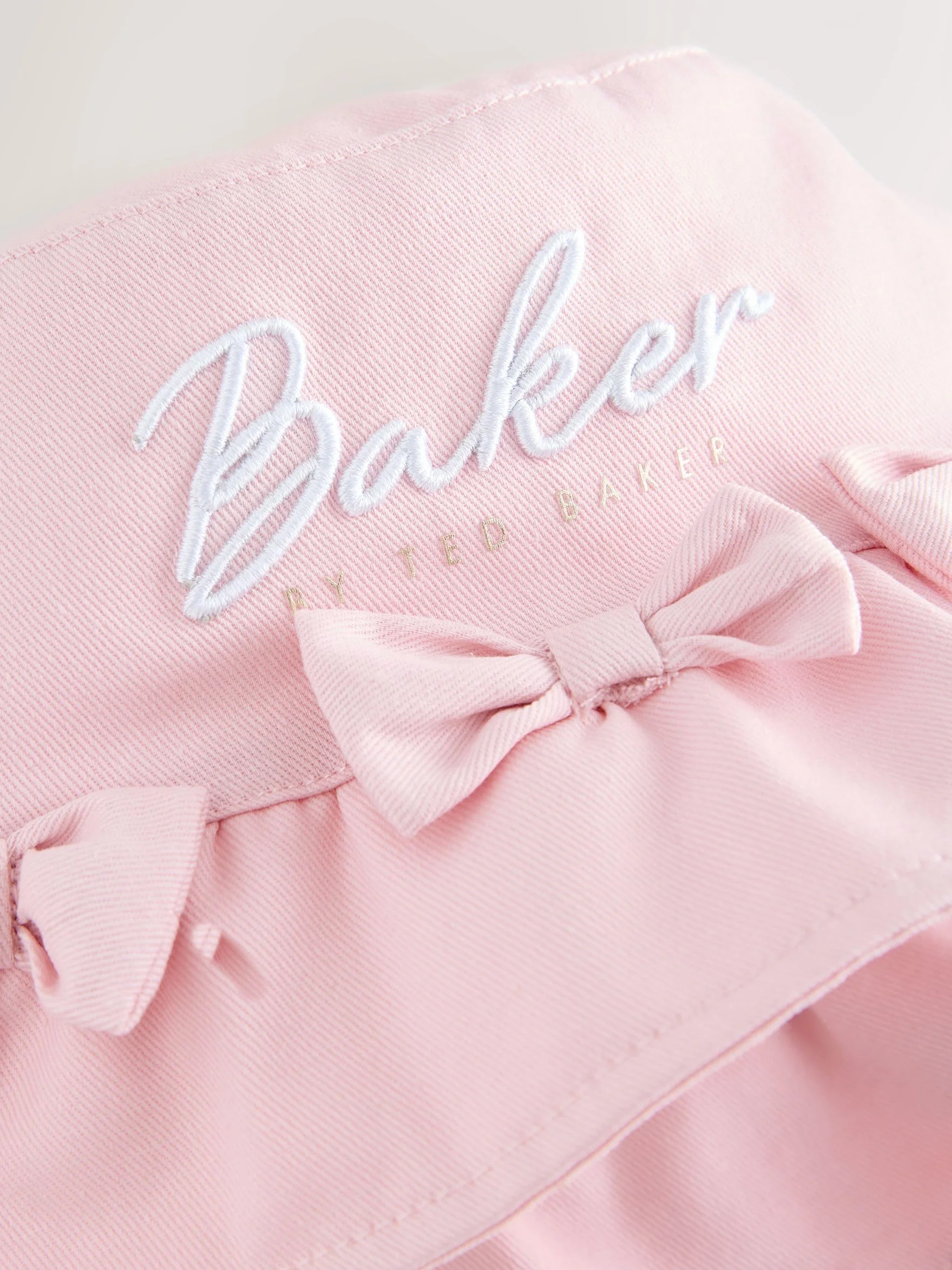 Starsze dziewczynki Różowy kapelusz wędkarski z logo Baker by Ted Baker