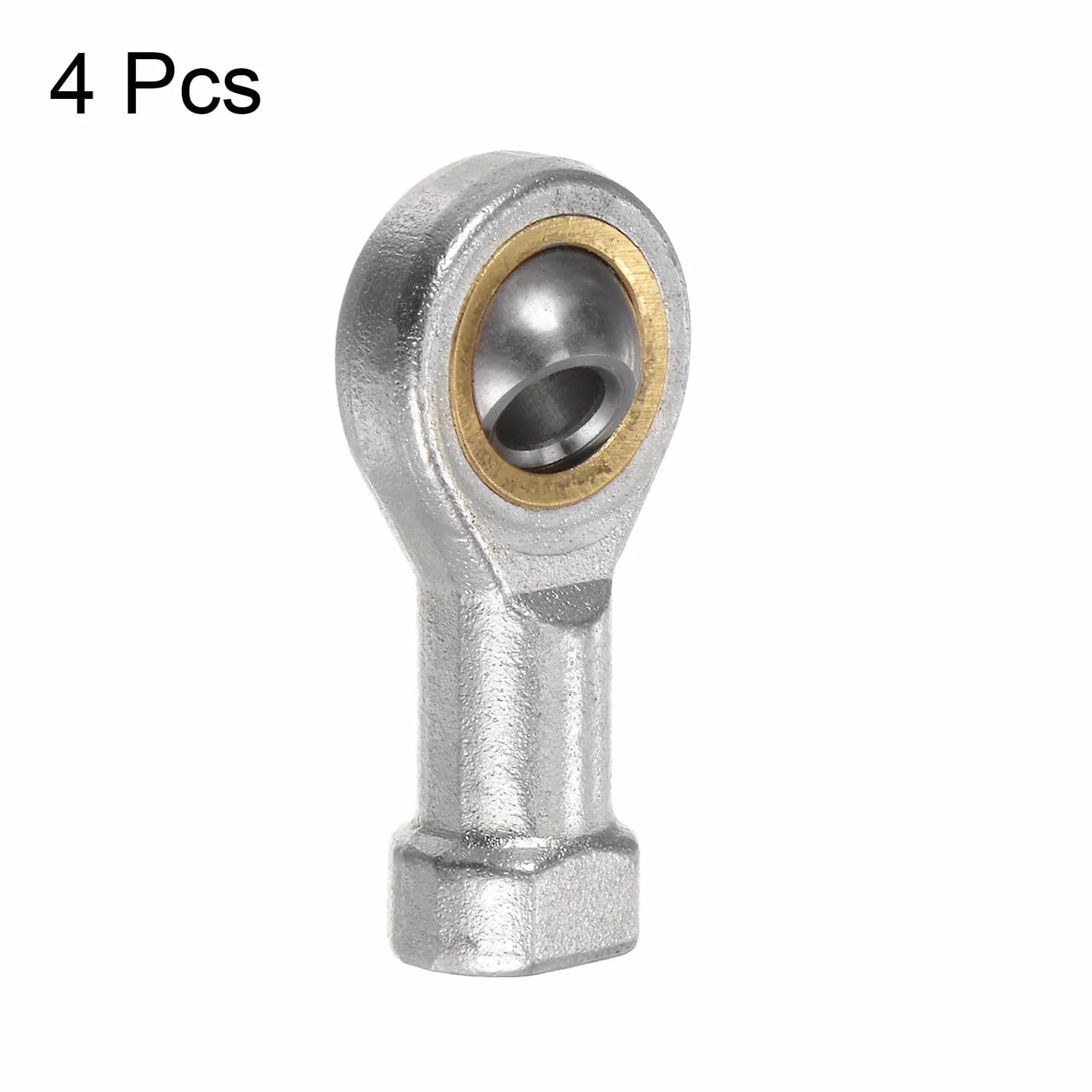 QUARKZMAN 4 szt. 6 Mm Łożysko ślizgowe Si6T/K z gwintem wewnętrznym M6 x 1,0 po lewej stronie, żeliwne złącza zaciskowe z nakrętką zabezpieczającą