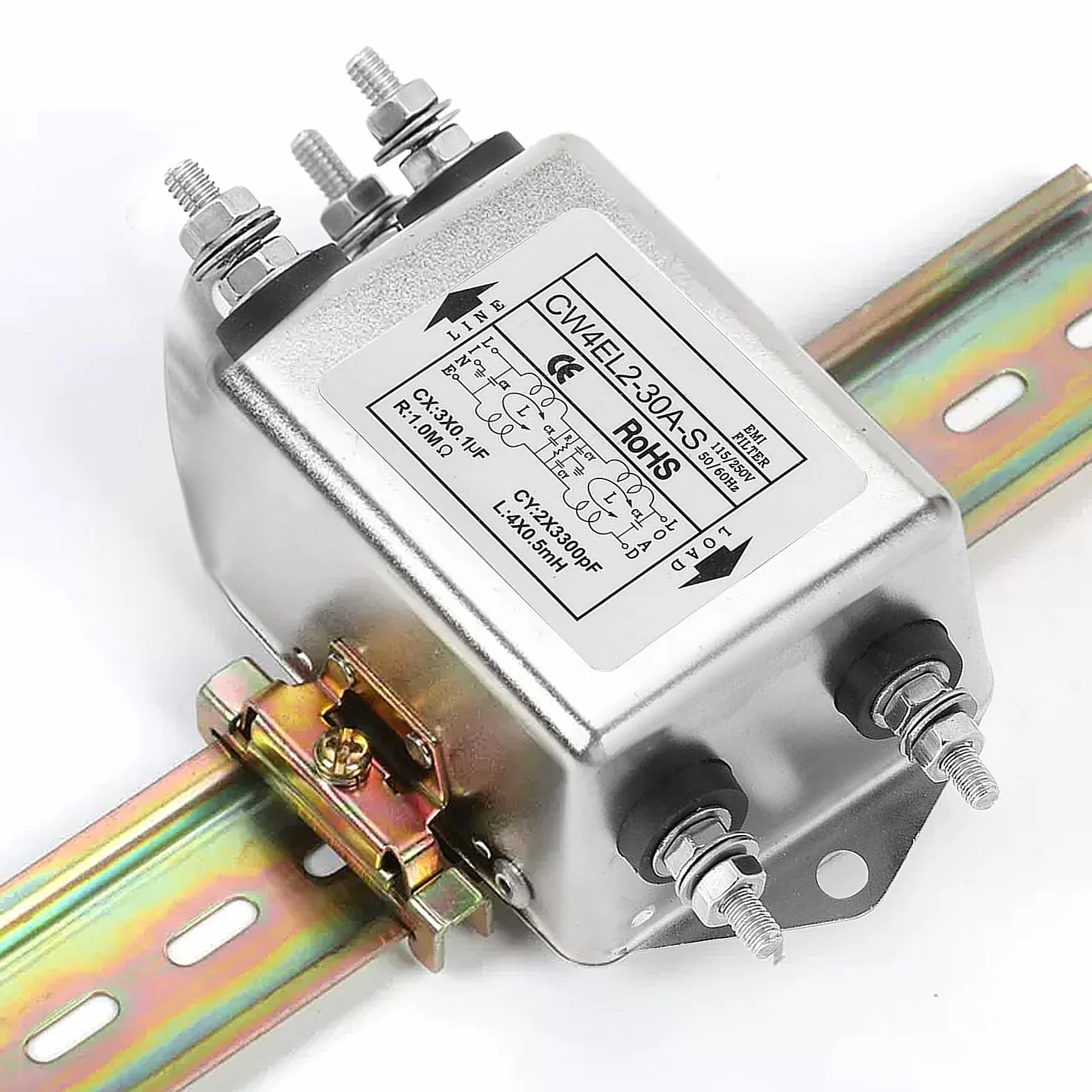 Filtr EMI - CW4EL2-30A-S Filtr zasilania jednofazowego EMI 115V/250V 50/60Hz