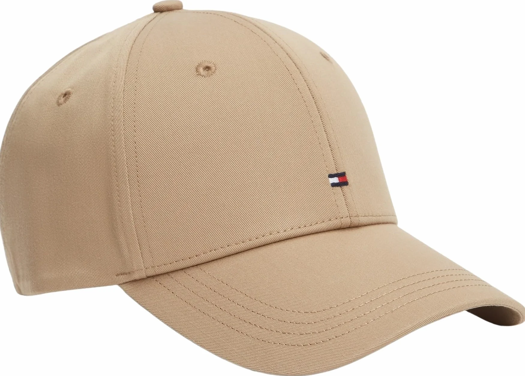 Tommy Hilfiger Męska czapka z flagą TH bawełniana 6 paneli AM0AM13008 czapka, beżowa, jeden rozmiar, BEŻOWY (Driftwood Taupe), Rozmiar uniwersalny