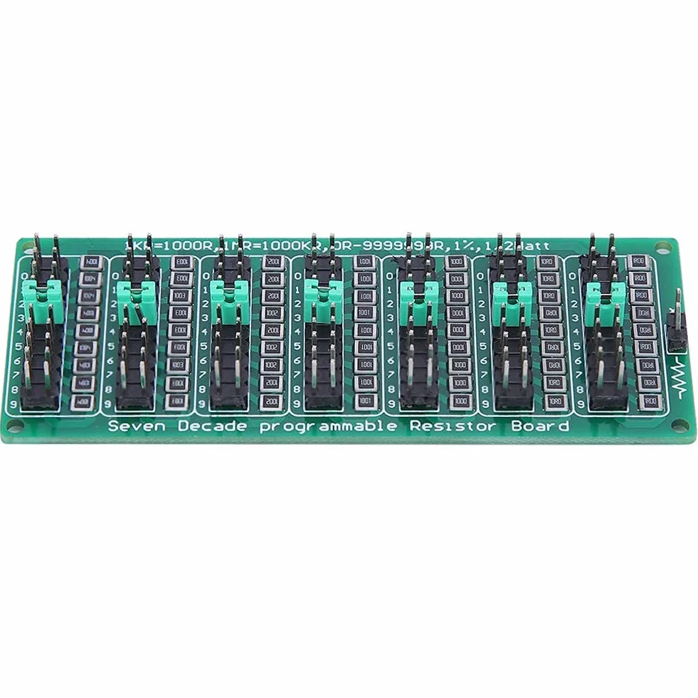 Rezystor programowalna płytka rezystora 0.1R - 9999999R 8 Sekcja 0.1R Precyzyjny element elektroniczny mały rozmiar do eksperymentów edukacyjnych projektowanie