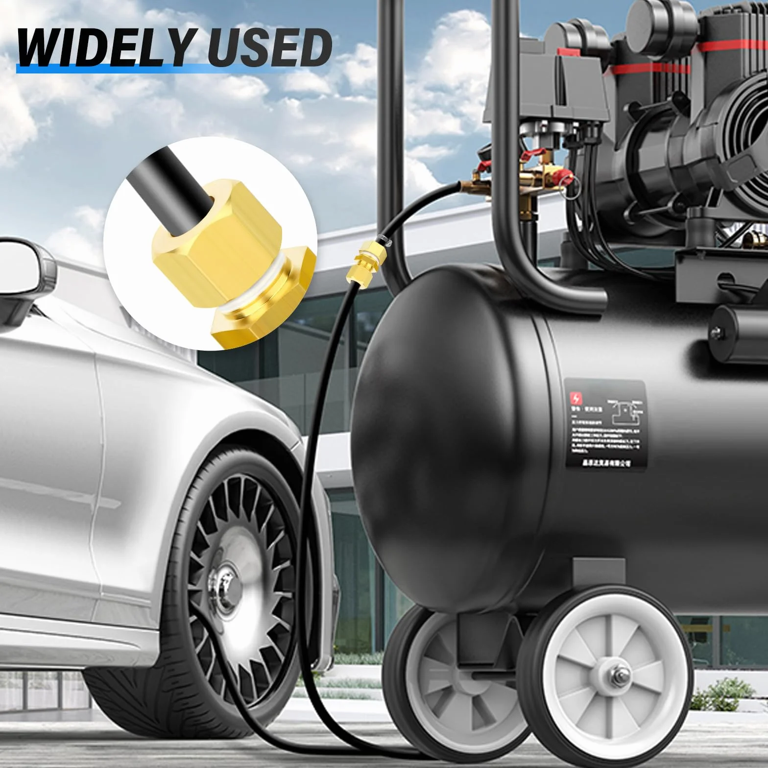TAILONZ PNEUMATIC 2 szt. mosiężne złącze do rur kompresyjnych, średnica zewnętrzna 6 mm x złącze męskie BSP 3/20.3 cm