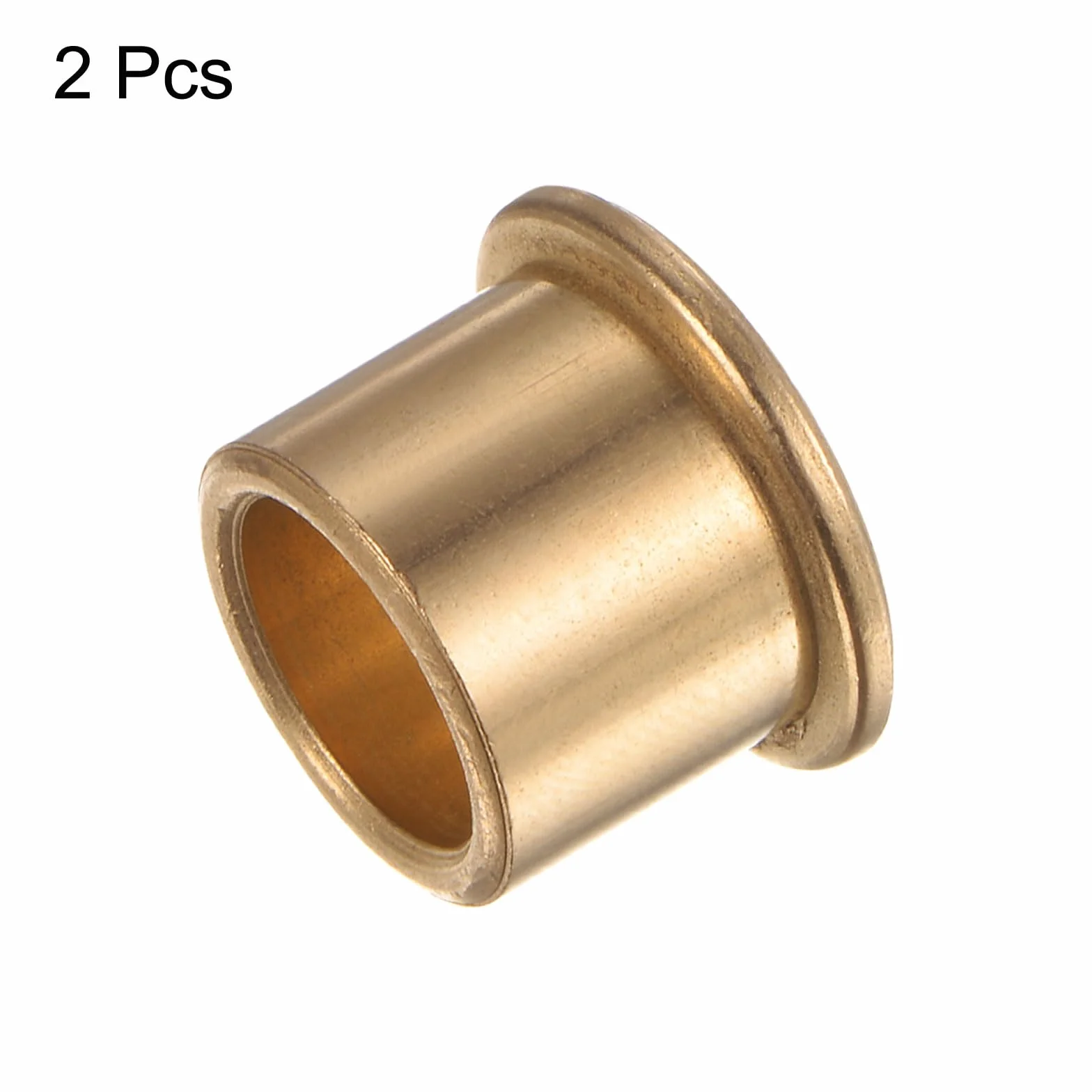 QUARKZMAN 2 szt. tuleja łożyska kołnierzowego 12 mm otwór 16 mm AD 12 mm długość 2 mm kołnierz grubość brązu tuleja samosmarujące tuleje ślizgowe tuleja do instalacji przemysłowych