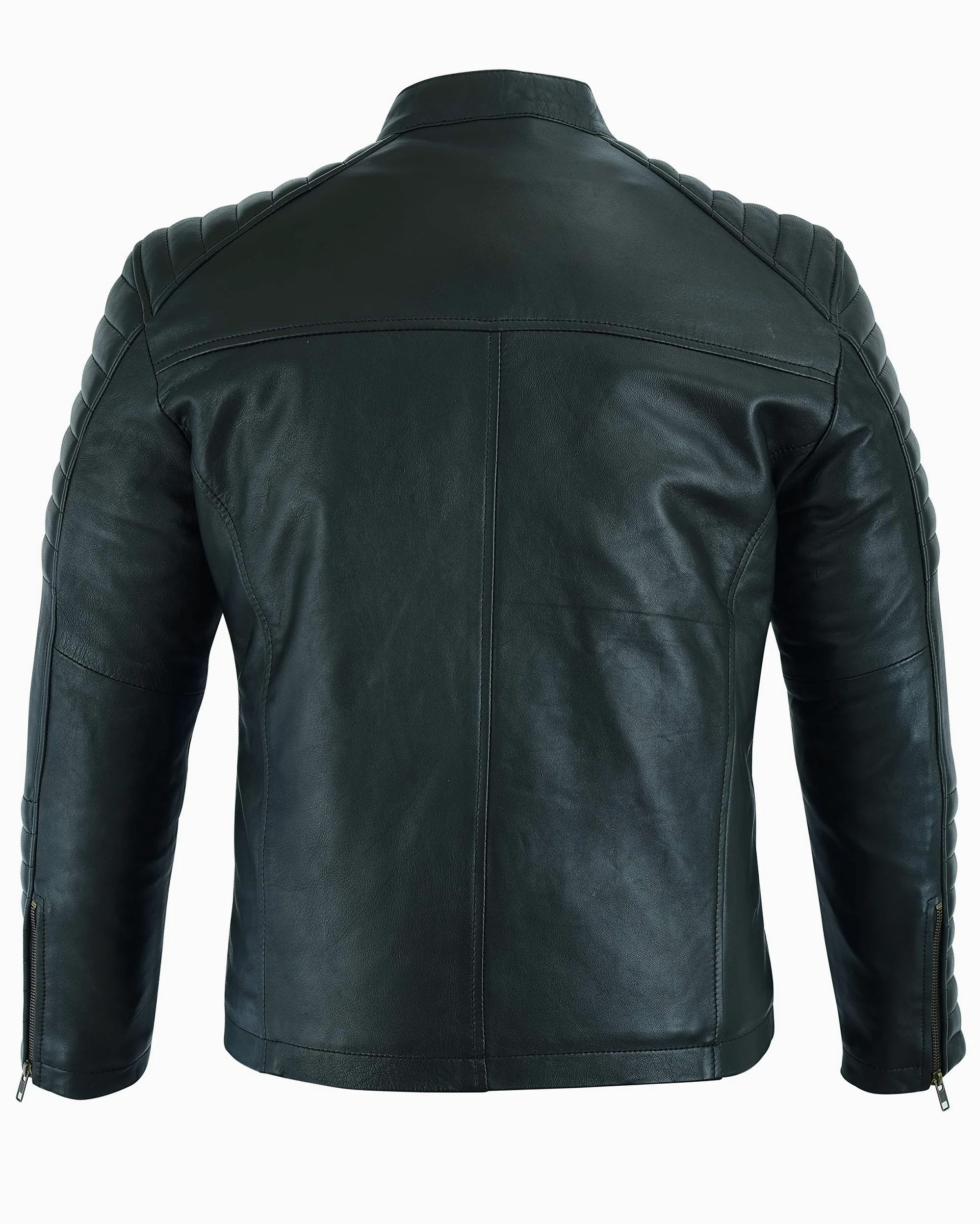 Texpeed Skórzana kurtka męska stylowy - Kurtka z prawdziwej skóry biker - Płaszcz zimowy/letni - Czarny - Brązowy - Czerwony - Niebieski - Wszystkie rozmiary