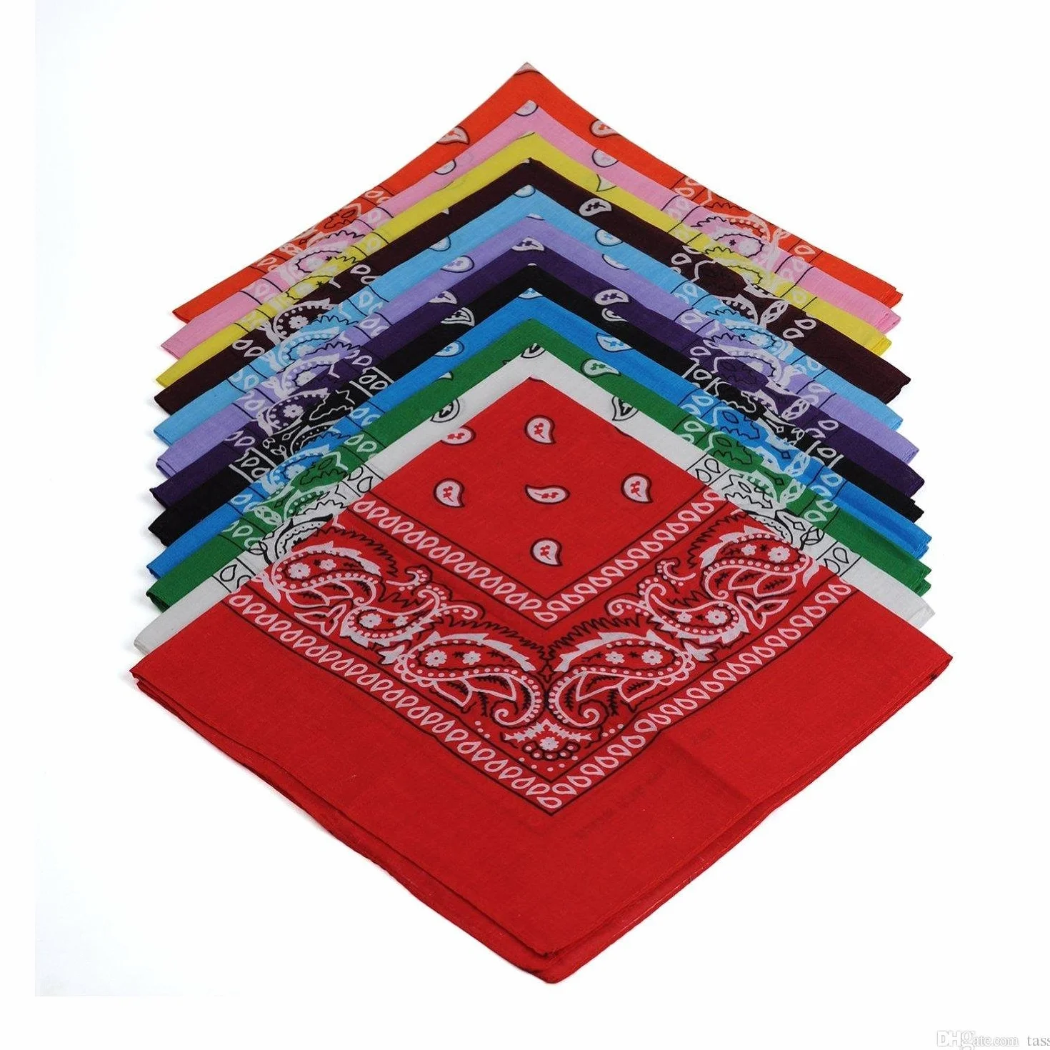 Boolavard 100% bawełna, bandany z oryginalnym wzorem Paisley | kolor do wyboru nakrycia głowy / szal do włosów, wiązanie na nadgarstku, opaska na głowę, 31 # Burgundowy, 55 x 55cm