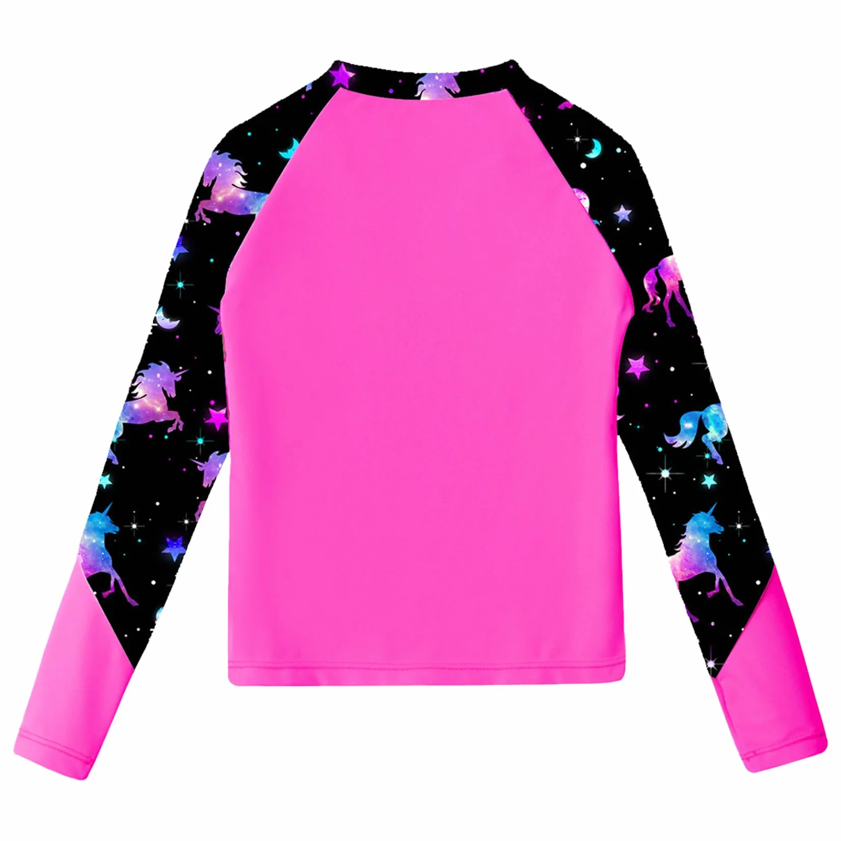 Dziecięca dziewczęca koszulka kąpielowa anty UV top do pływania ochrona z długim rękawem Rashguard 5-16 lat