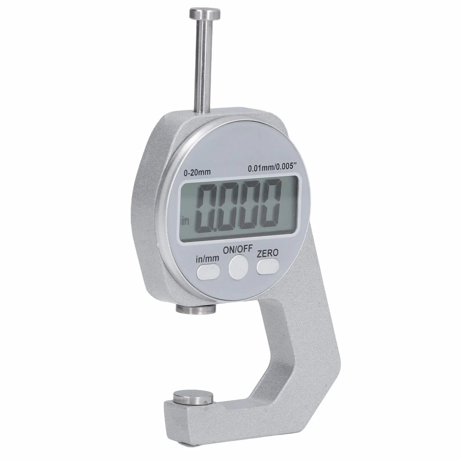 GrubośCiomierz Cyfrowy, GrubośCiomierz do Metalu Elektroniczny Suwmiarka GrubośCiomierza Zakres 0-20mm z Cyfrowym WyśWietlaczem LCD