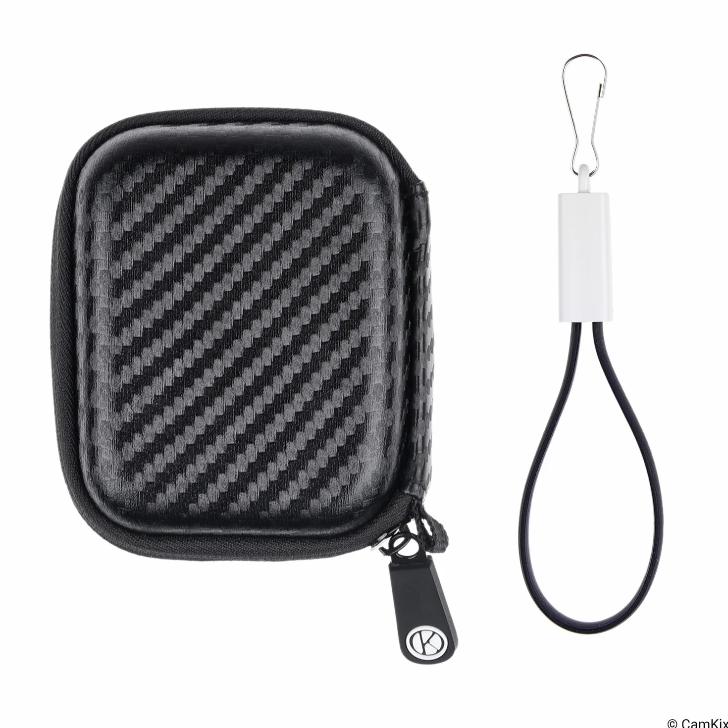 Etui ochronne na sprzętowy portfel kryptowalutowy z paskiem USB do transportu, zasilania i transferu danych – wytrzymałe, nylonowe etui typu hardshell z siateczkową kieszenią – lekkie, bezpieczne