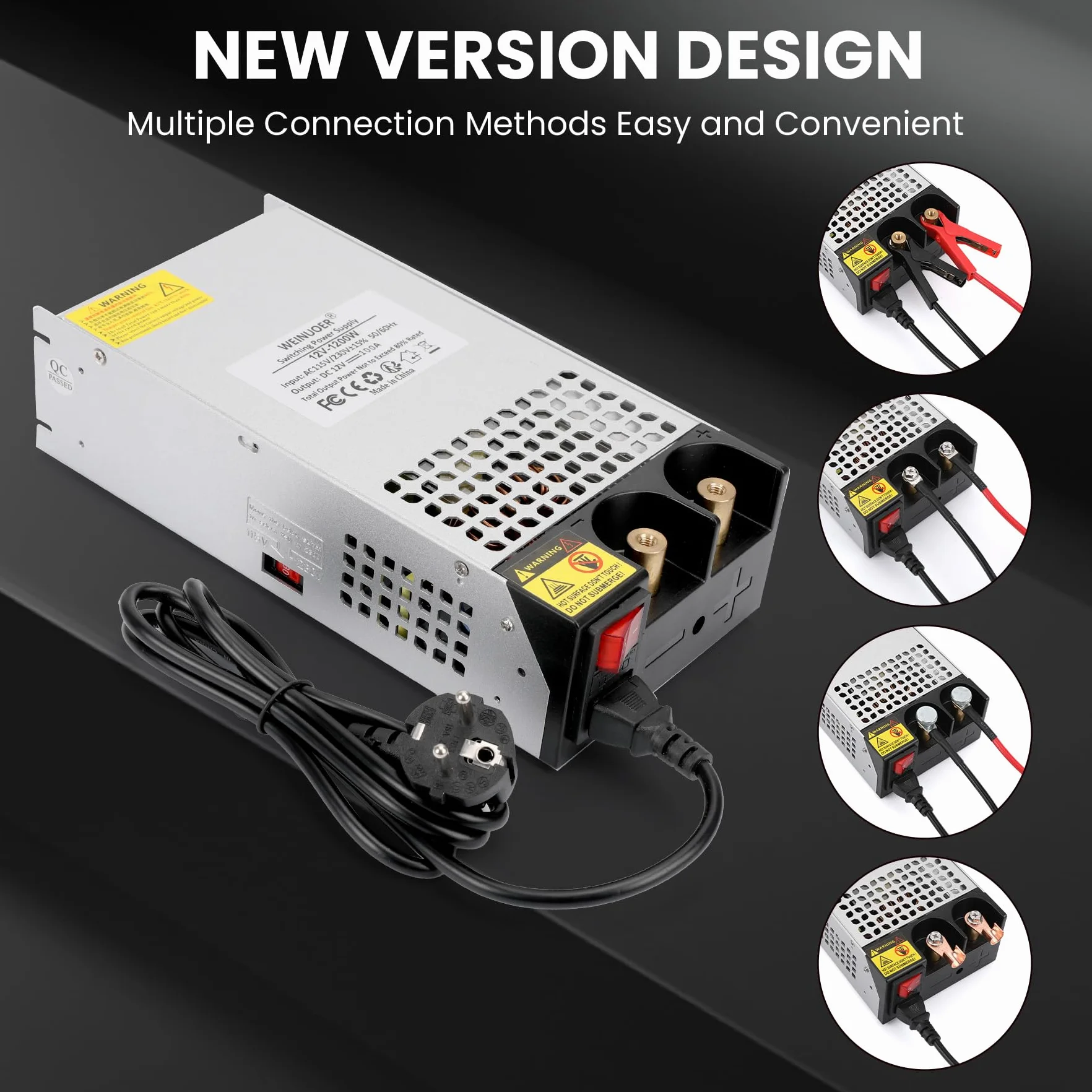 Zasilacz DC 12 V100A 1200 W, transformator AC230 V na DC12 V, transformator impulsowy, 12 V 100 A do świateł LED, monitorowania, car audio, CCTV, drukarek 3D i innych urządzeń 12 V