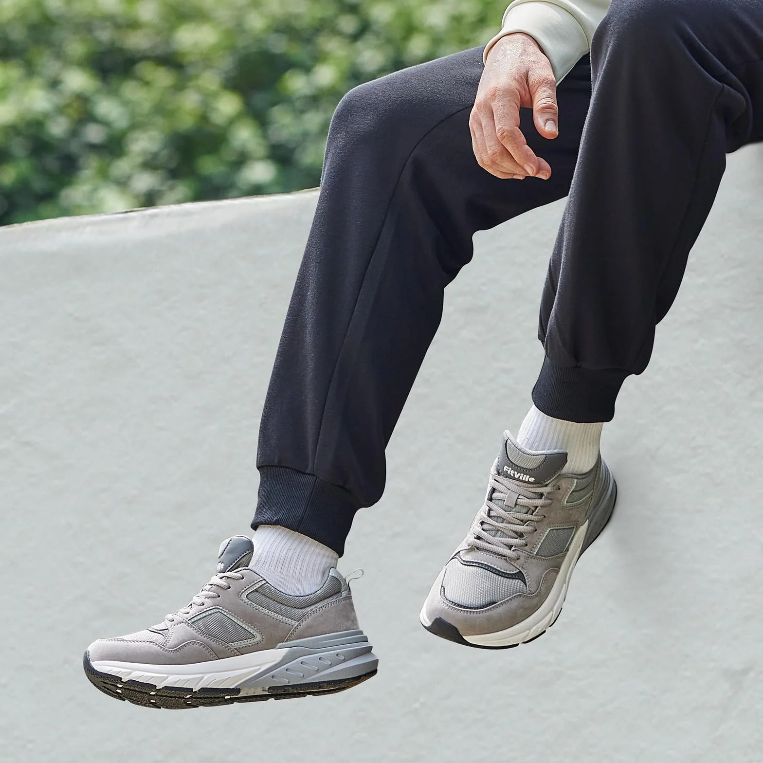 FitVille Buty do biegania Męskie Extra Wide Trampki Oddychające Sportowe dla Szerokich Stóp