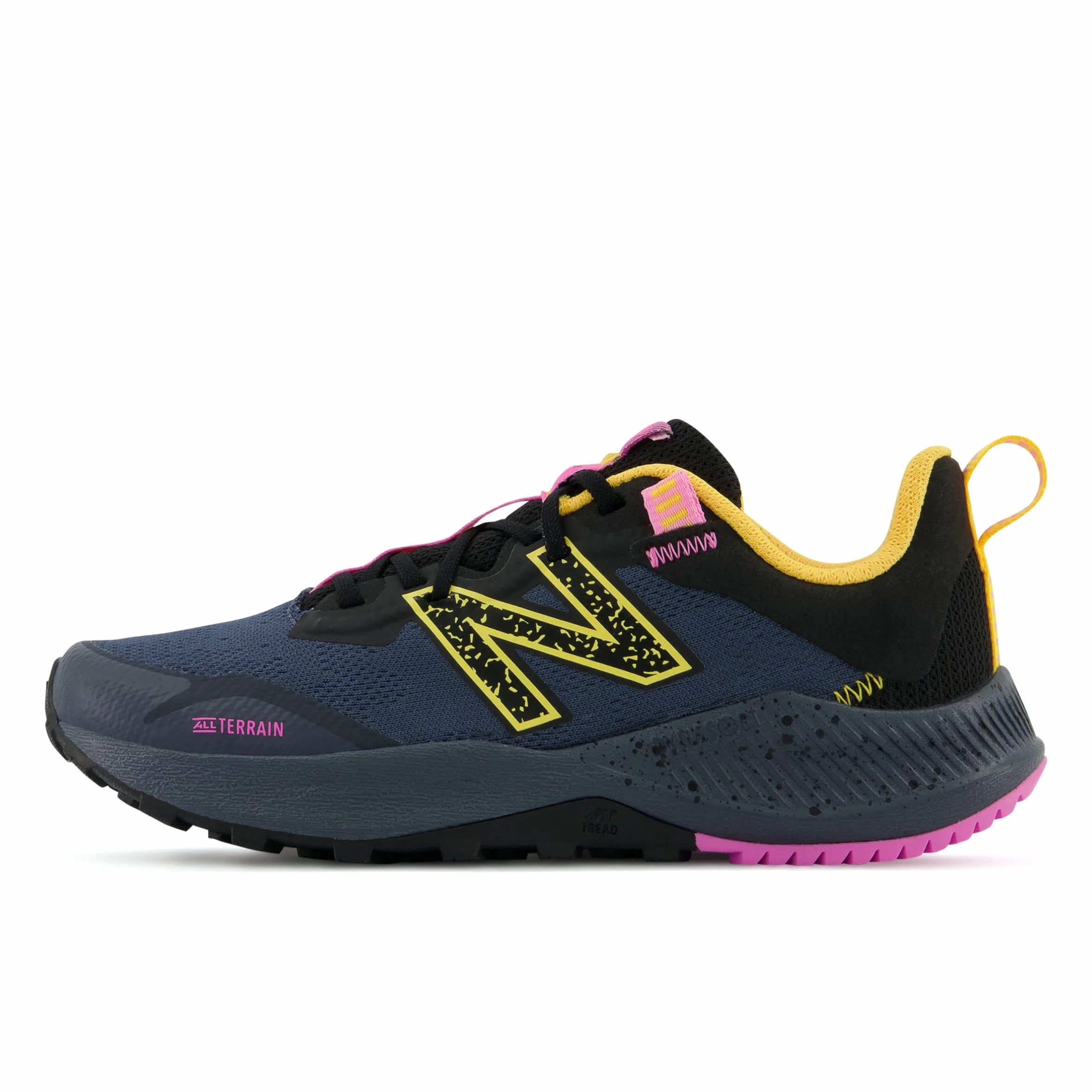 New Balance DynaSoft Nitrel V4 Trail Running Shoe, Thunder/Vibrant Apricot/Eclipse, 7 US Unisex Big Kid