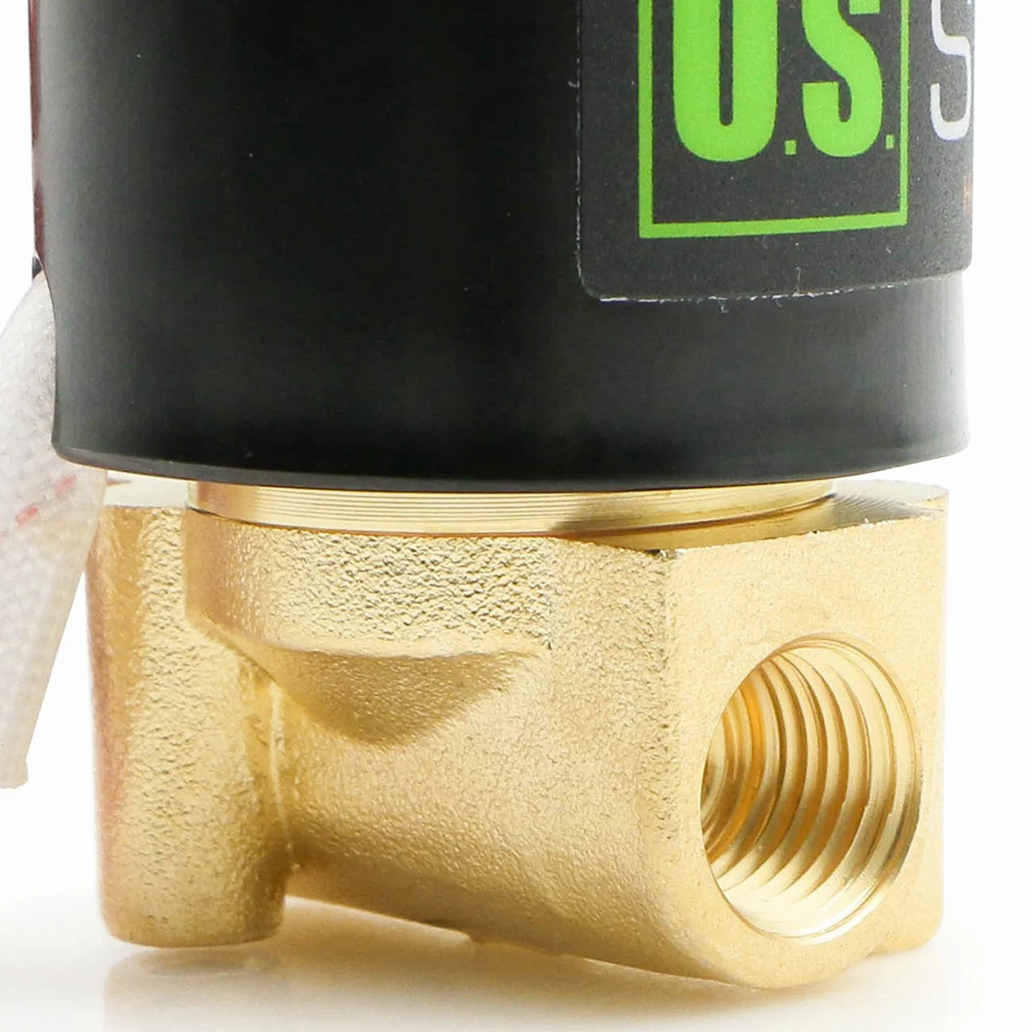U.S. Solid 12V DC 1/4" G Elektryczny Zawór Elektrozawór Mosiądz Normalnie zamknięty "NC" Solenoid napęd bezpośredni Air Water Oil