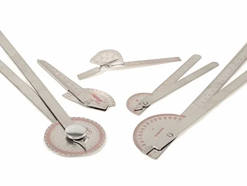 Gima - 180°-obinson Goniometer, ze stali nierdzewnej, w cm i calach, 17,5 cm 7"