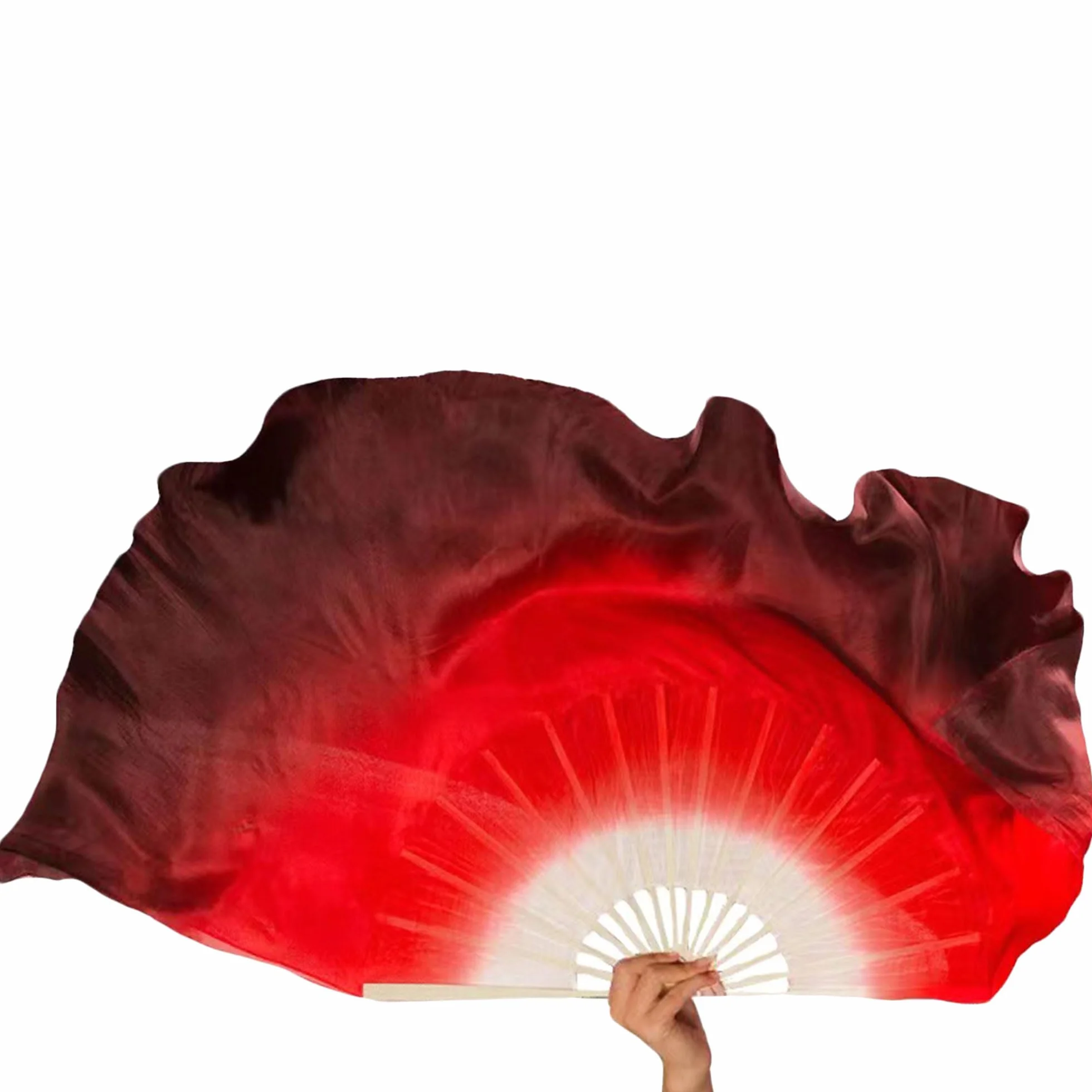 Wentylatory do tańca brzucha, jedwabny welon, jedwabny wachlarz tańca brzucha, jedwabny wachlarz do tańca brzucha, ręcznie wykonany, z welonem