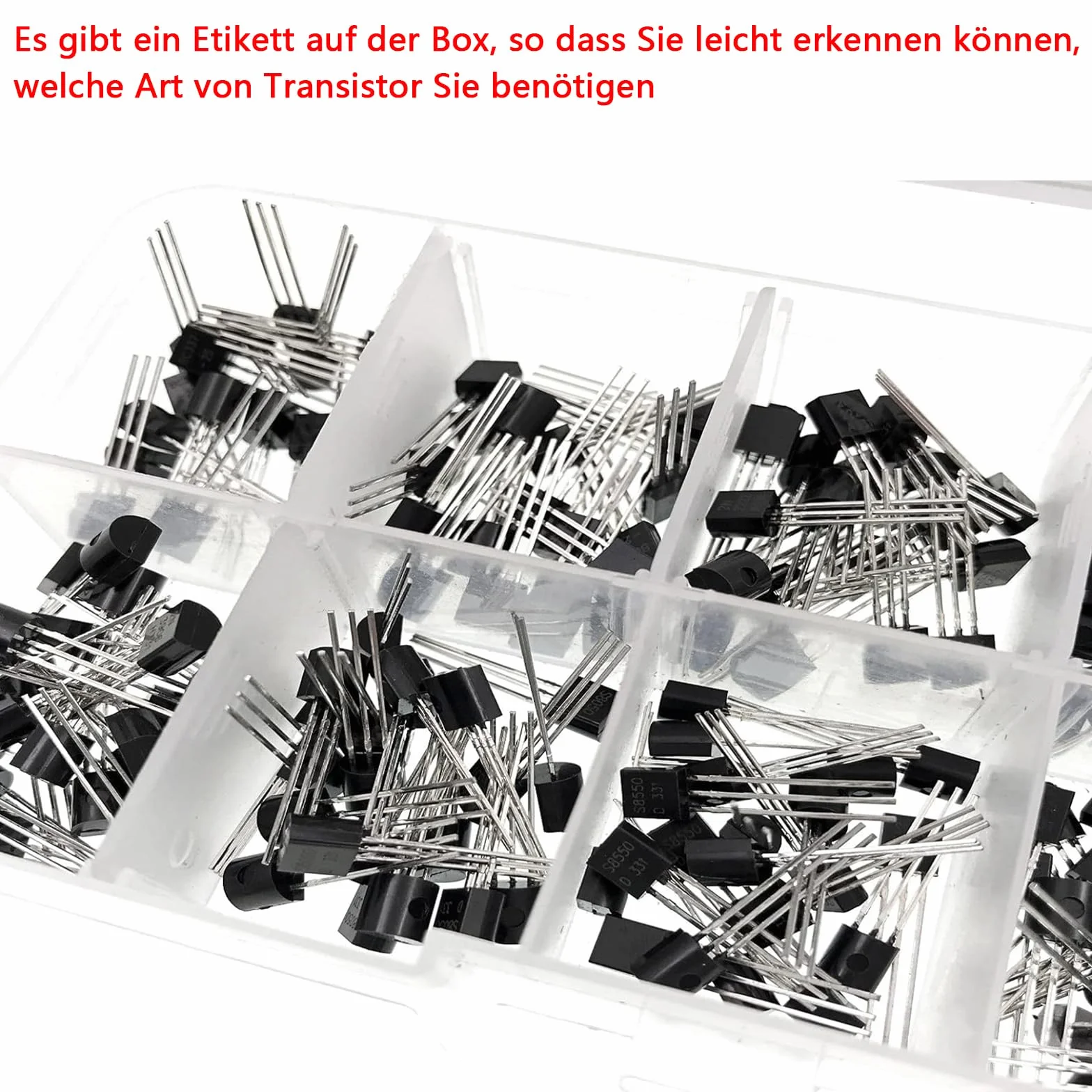 Tranzystor Assortment Kit 24 Values 480pcs PNP NPN Tranzystors S9012 S9013 S9017 S9015 S9018 2N2222 S8050 S8550 SS8050 SS8550 2N5551 2N540 1 2N3904 2N3906 C1815 A1015 C945 A733 A42 A92 BC547 BC548