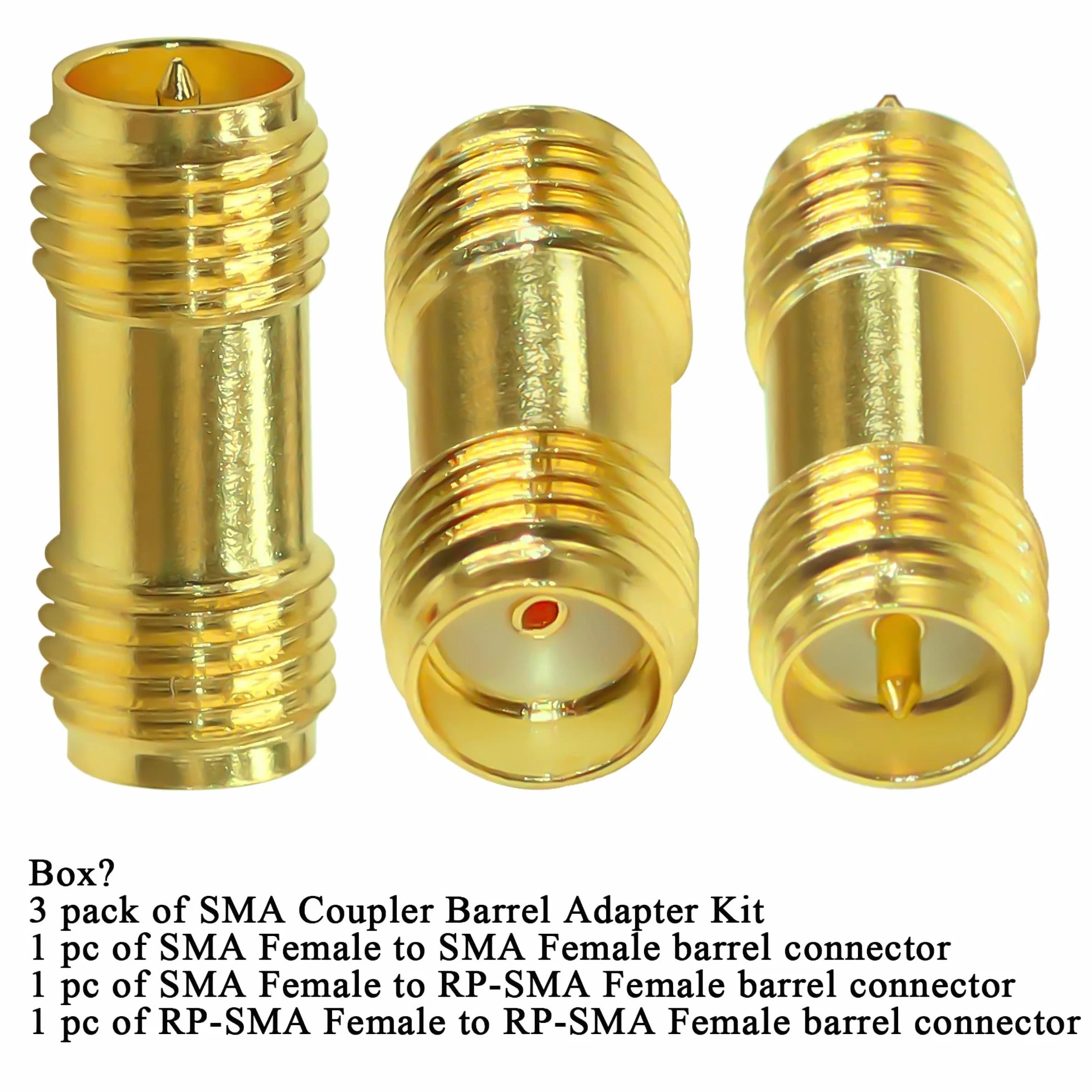 TUOLNK SMA Koppler Barrel Adapter RP SMA Buchse RF Connector Kit Converter dla Antennenradio 3-pak