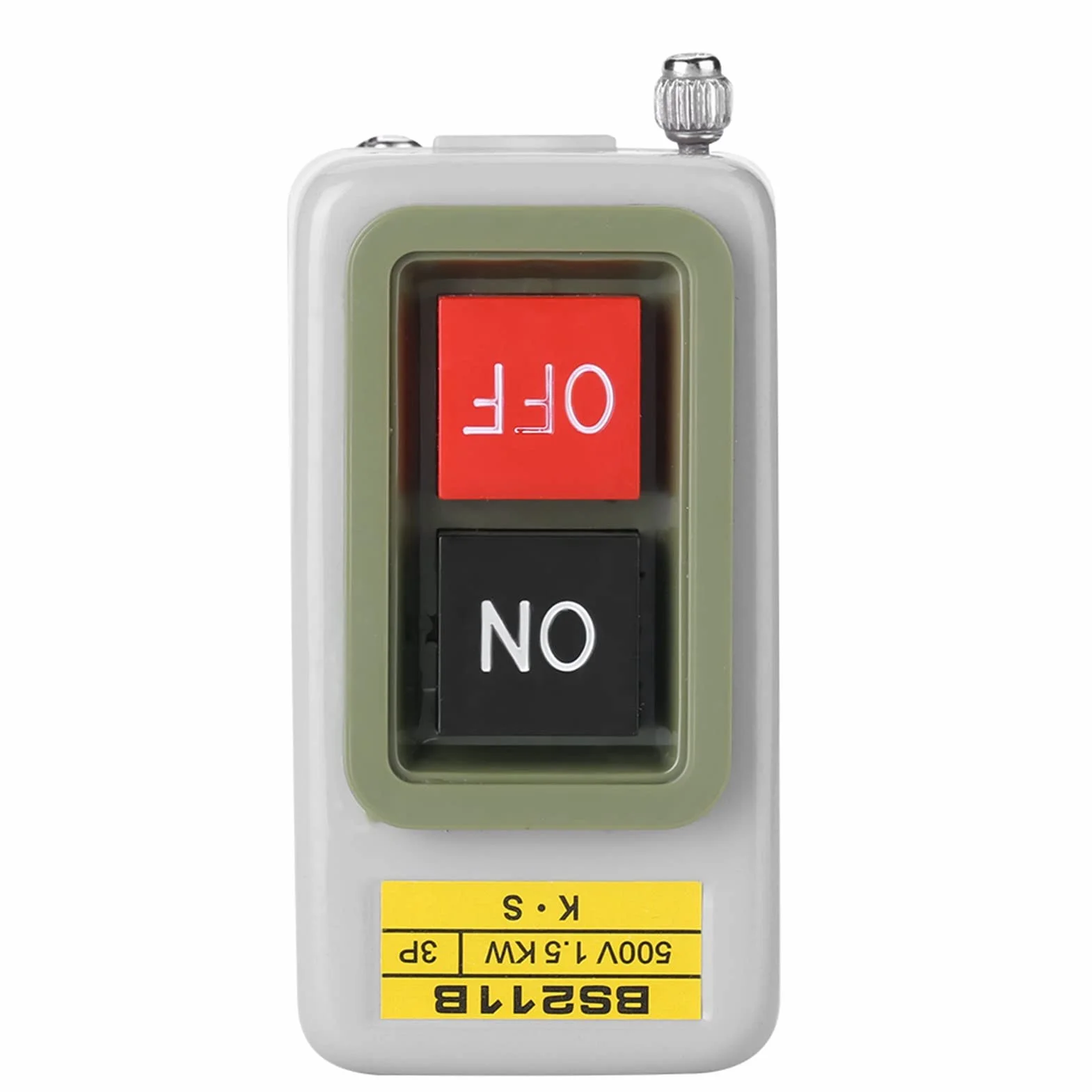 3p – samoblokujący przełącznik przyciskowy AC /380 V BS211B do sterowania silnikiem z zaciskami śrubowymi do obwodu elektrycznego