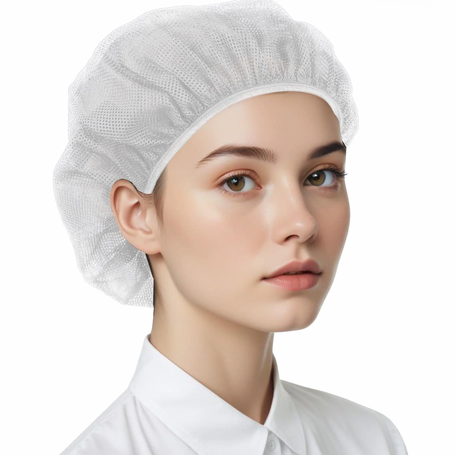 Trinkrittey 6 sztuk elastycznych czapek kucharskich, unisex, regulowana siatka na włosy, oddychająca siatka, czepek na włosy do kuchni, do kuchni, do serwisu spożywczego, siatki na włosy