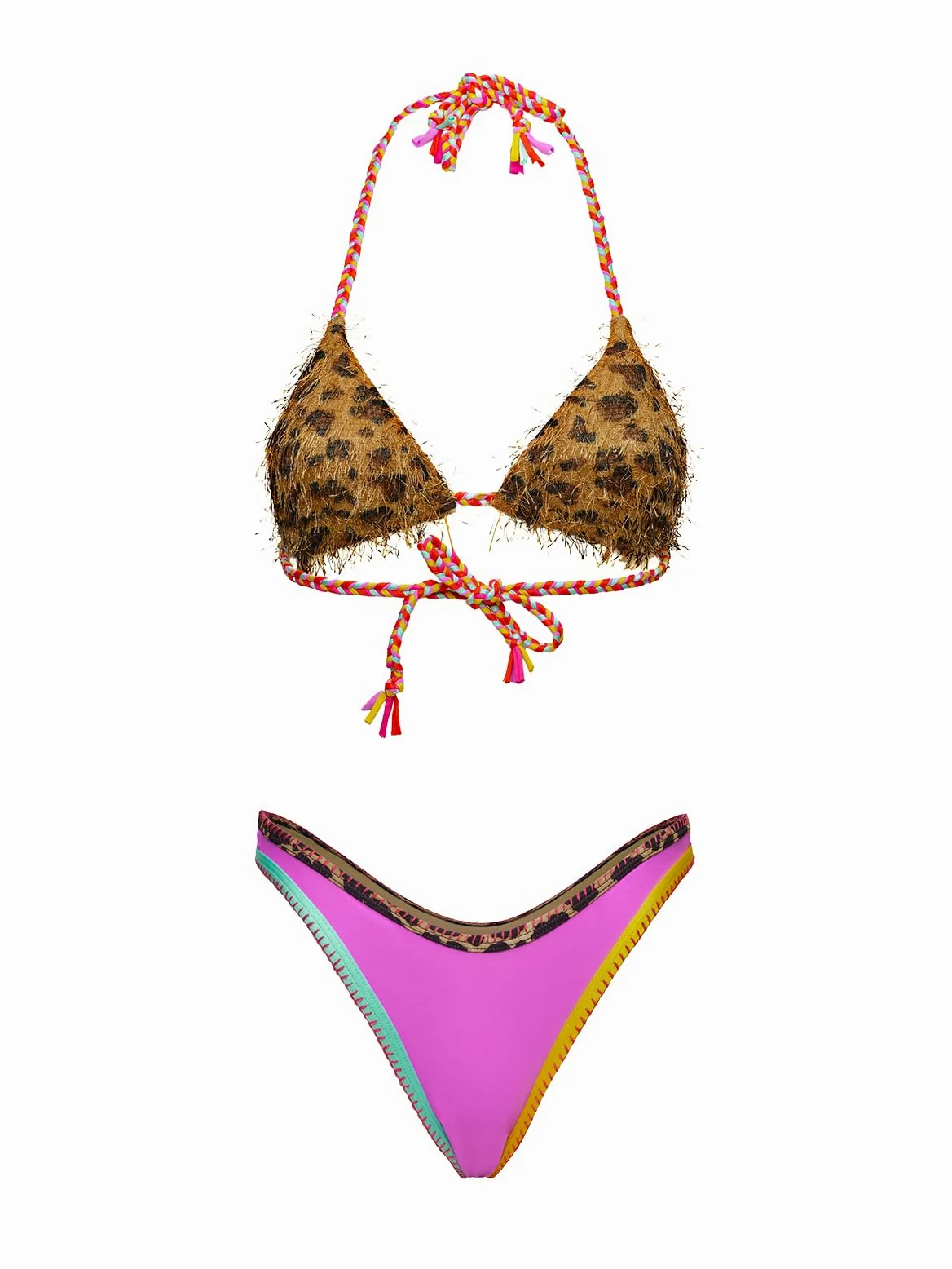 F**K Damskie bikini trójkąt z amerykańskimi figami ze stałymi majtkami SW0110-X10