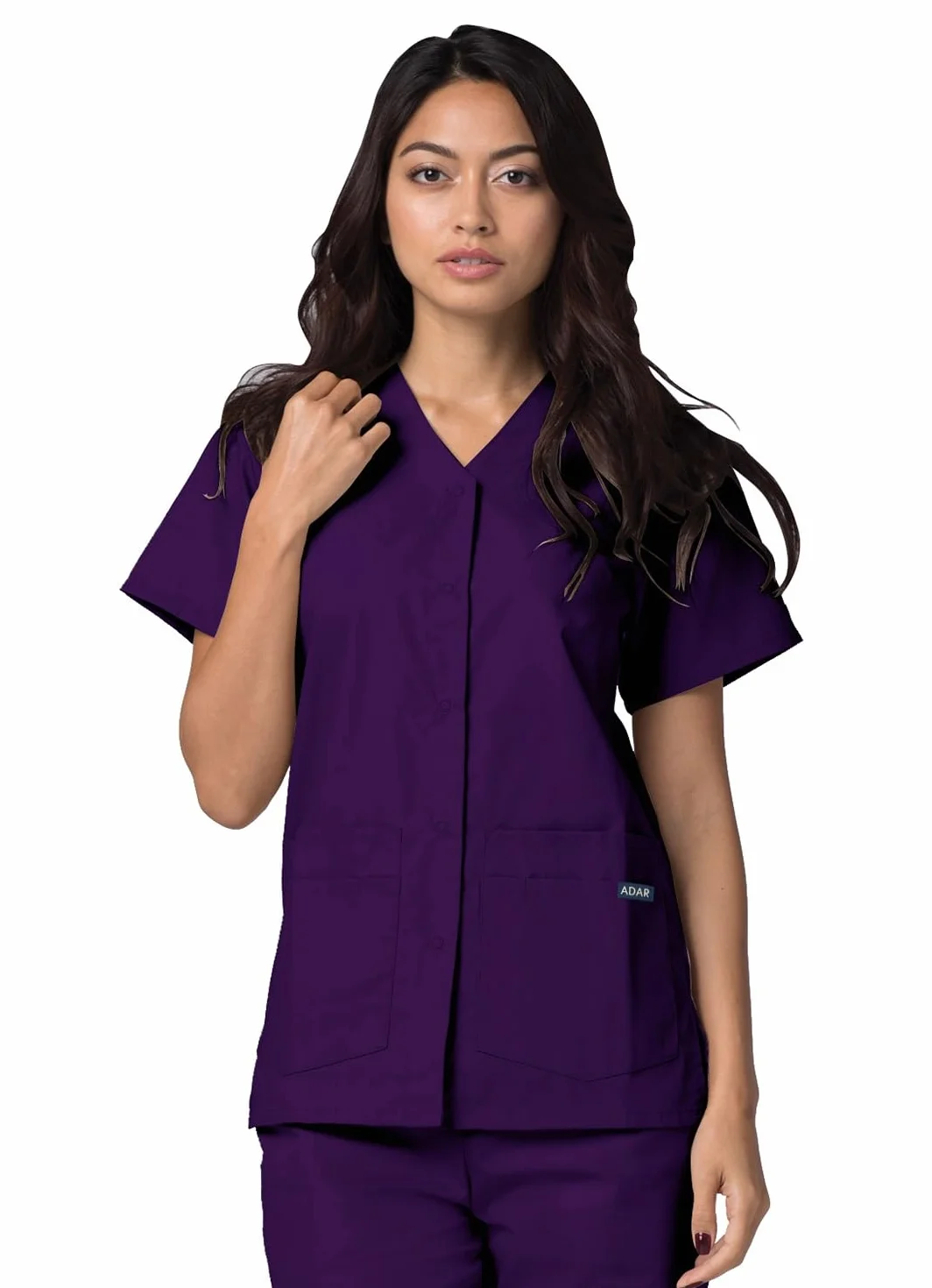 Adar Uniforms Damska koszula medyczna 604prpm fioletowa, M UK