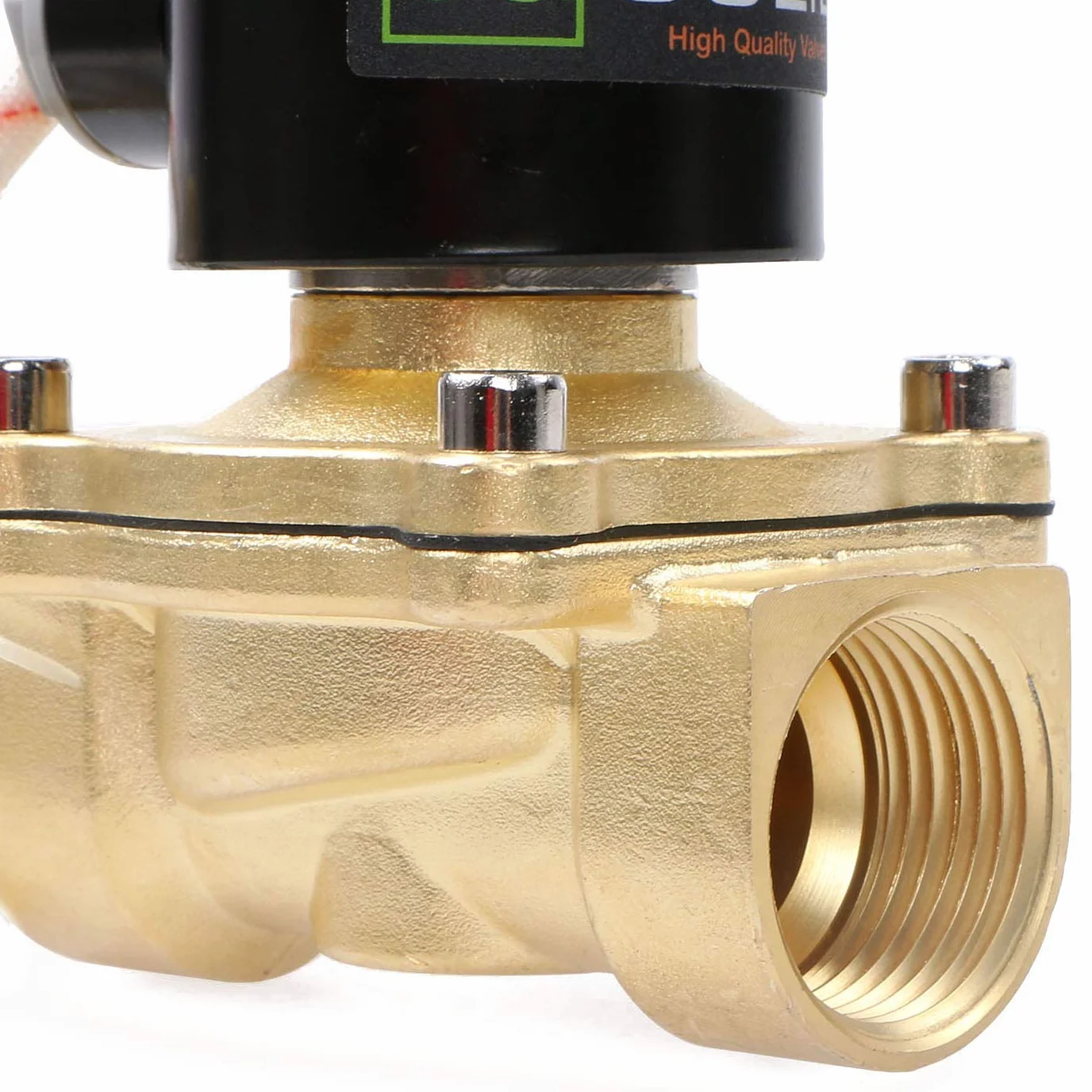 U.S. Solid Zawór elektromagnetyczny z mosiądzu 1" G – 220 V AC, normalnie zamknięty, napędzany bezpośrednio, woda, powietrze, olej