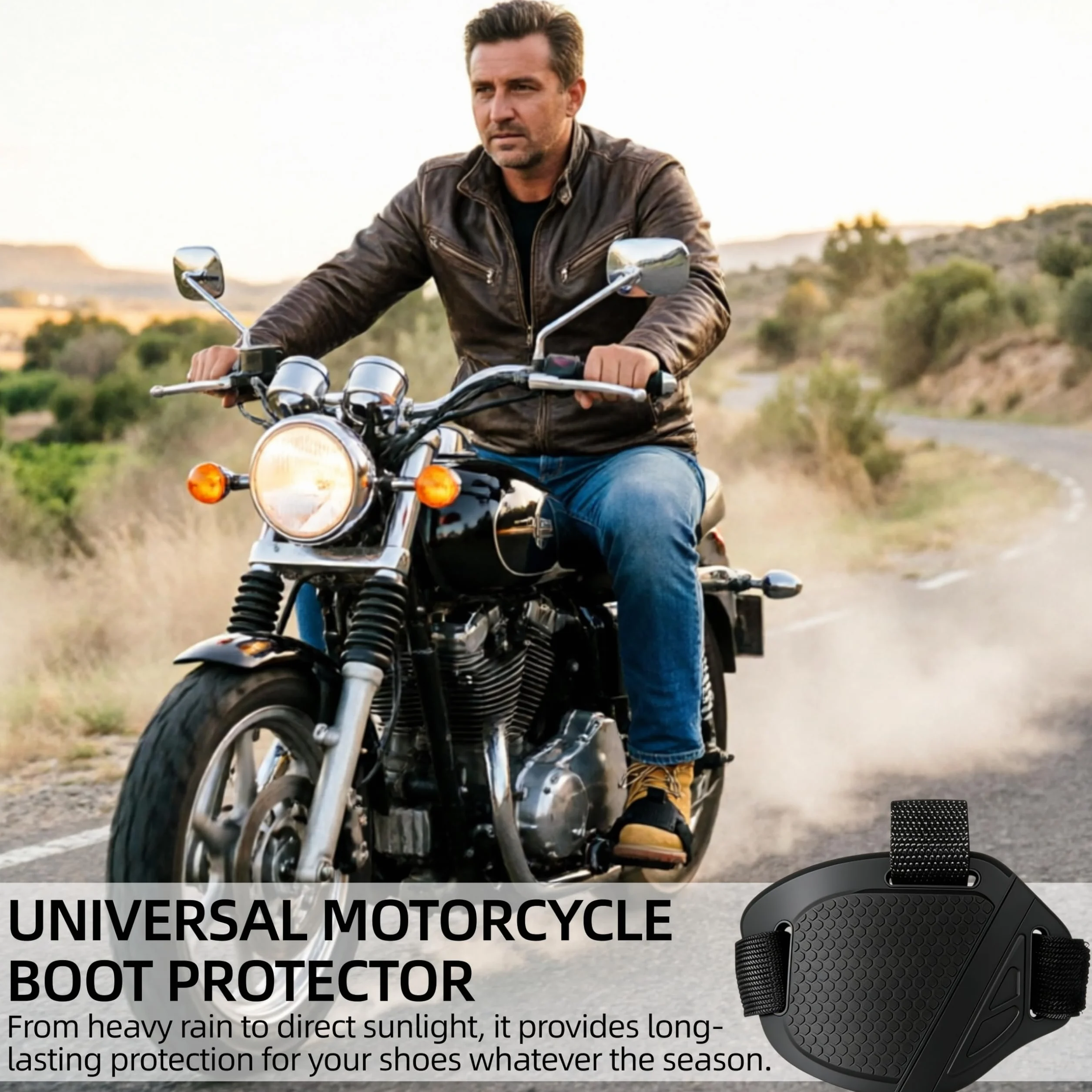 Osłona na buty motocyklowe, ochrona butów, antypoślizgowa podkładka zmiany biegów, osłona na buty, z elastyczną taśmą, akcesoria ochrona i styl przy każdej zmianie biegów, 1 szt