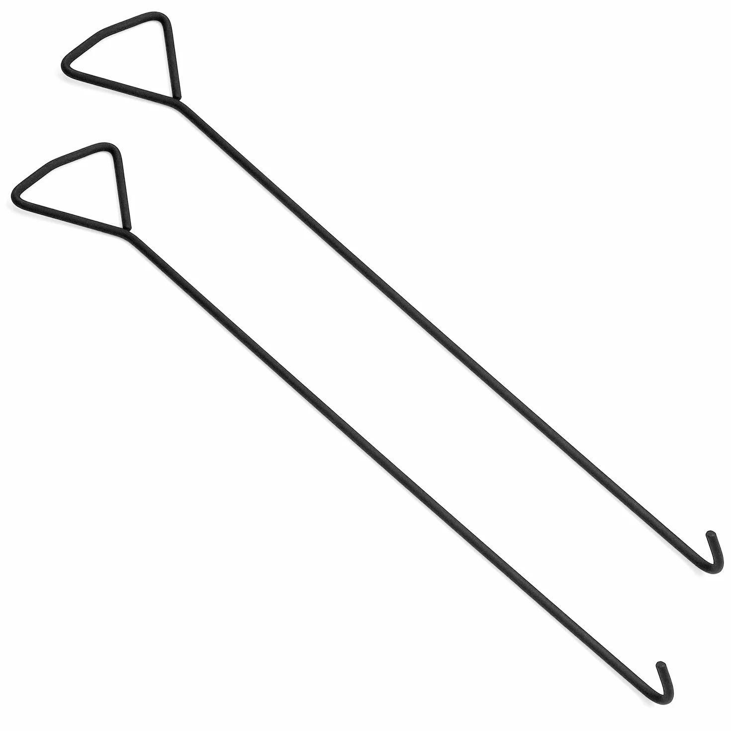 QWORK® 2 sztuki 80 cm haki na pokrywę włazów z końcówką, 45 # stalowe haki na pokrywę włazu, dla trwałości