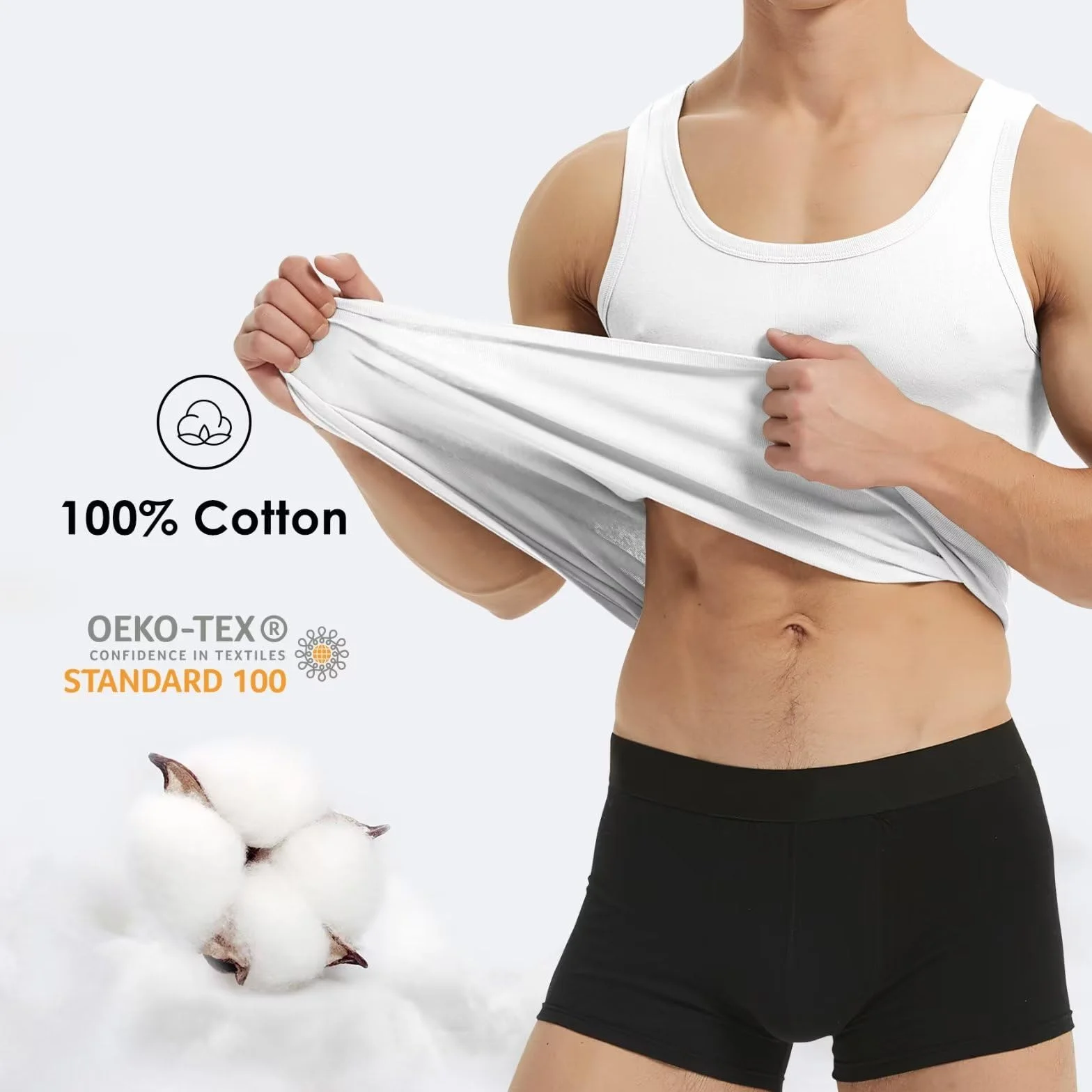 YouShow Podkoszulek męski 100% bawełna tank top 3 sztuk