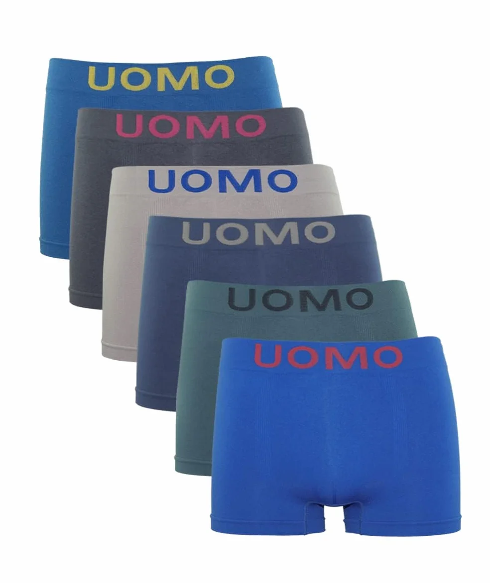 Channo Pack Majtki Bokserki męskie z Nylon bezszwowe Jednolite kolory UOMO