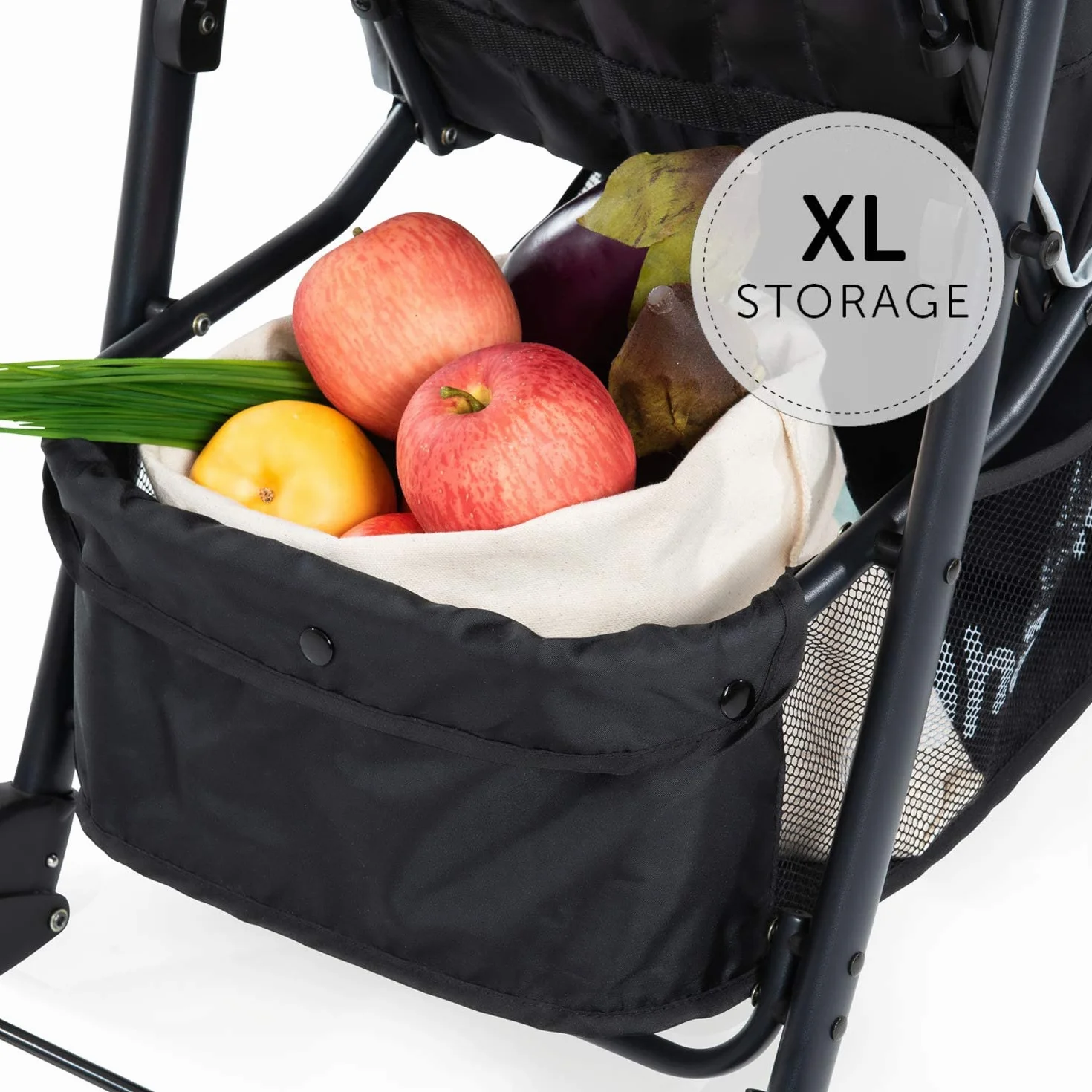 Hauck Shopper Neo II Buggy wózek do 25 kg z funkcją leżenia od narodzin, mały składany, mechanizm składania jedną ręką, lekki, 2 uchwyty na napoje, duży kosz, kolor srebrny / szary