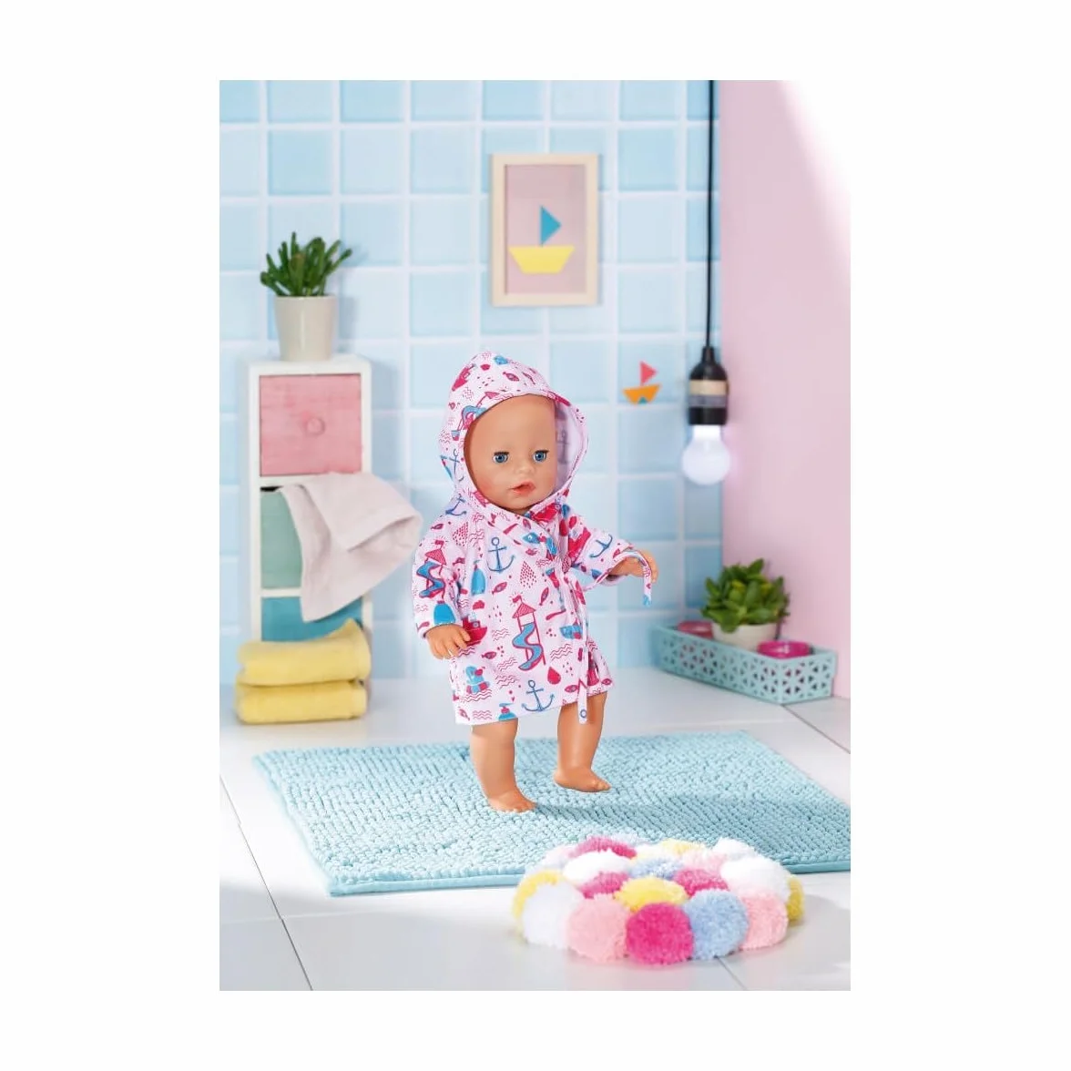 BABY born Unisex Kids BABY Bath Bathrobe 43cm For Toddlers 2 Years Up Easy for Small Hands Includes Bathrobe, Multi Colour, 29.9 x 5.9 29.2 cm 90 Grams UK