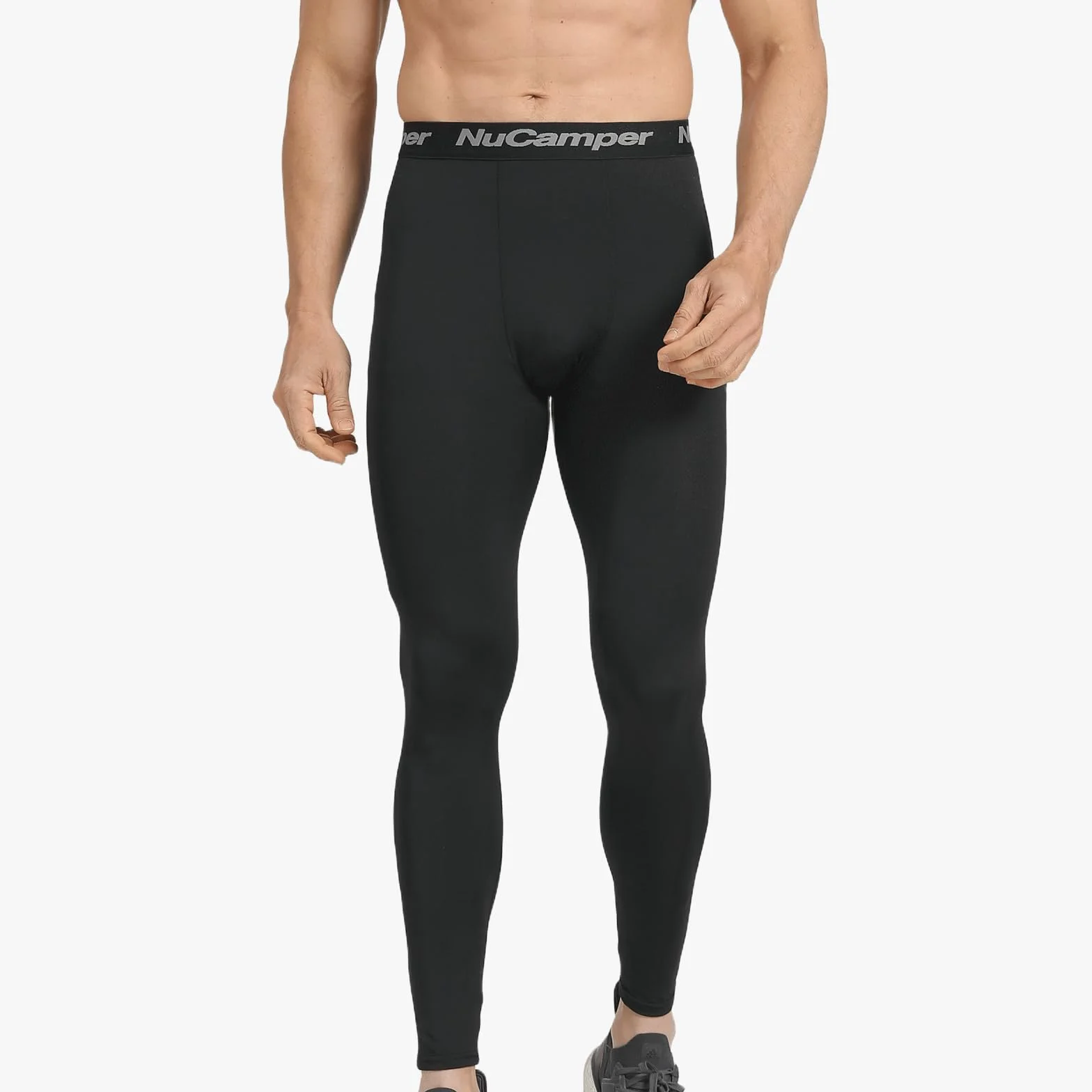NuCamper Spodnie Kompresyjne Męskie Legginsy, Oddychające Funkcyjne, Szybkoschnące Fitness, Dopasowane w Pasie, Spodnie Sportowe, Spodnie Do Biegania, Spodnie Fitness, Spodnie Treningowe