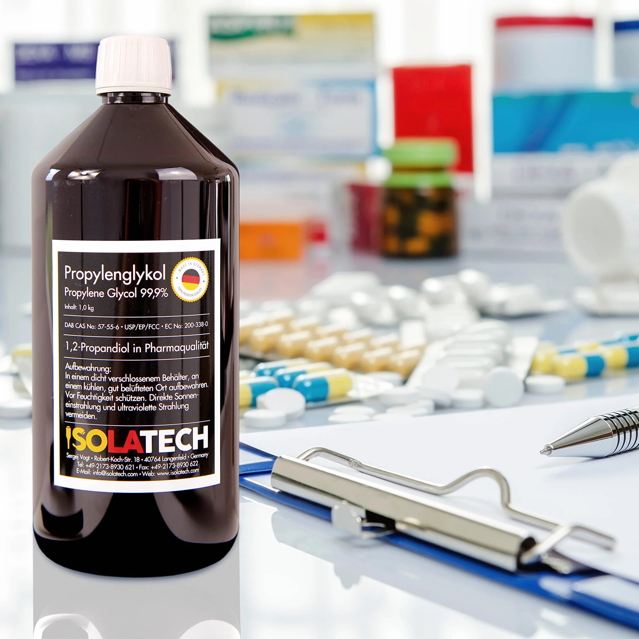 Glikol propylenowy 99,9% jakość farmaceutyczna 0,1 l ISOLATECH