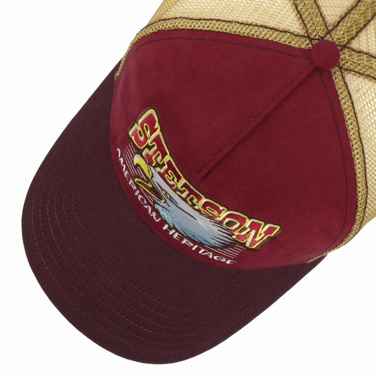 Stetson Czapka Trucker Eagle HeadKobiety/Mężczyźni - tirowca baseball cap z meshu Snapback, daszkiem, daszkiem Jesień Lato Wiosna Zima